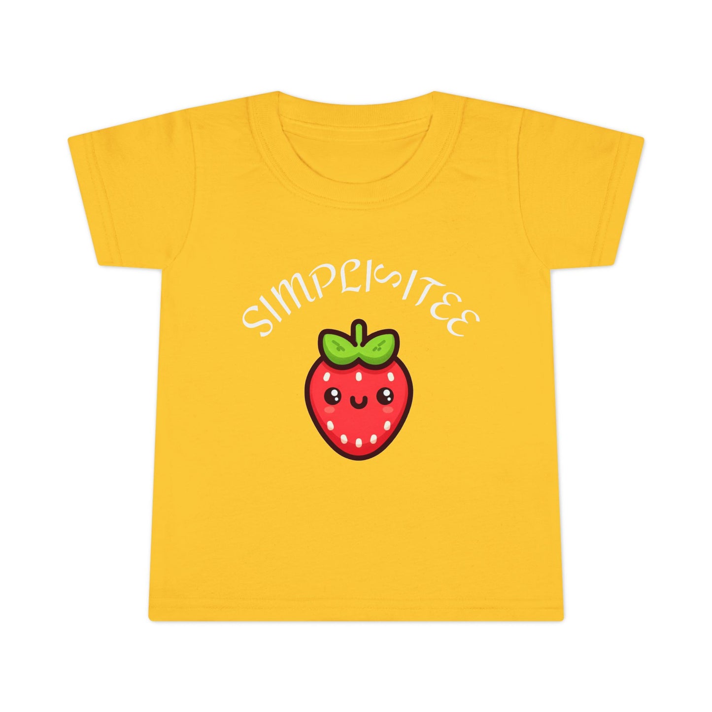 Simplisitee Cute Strawberry Toddler T-Shirt, Simple Style Kids Tee, Birthday Gift, Summer Outfit, Playtime Apparel