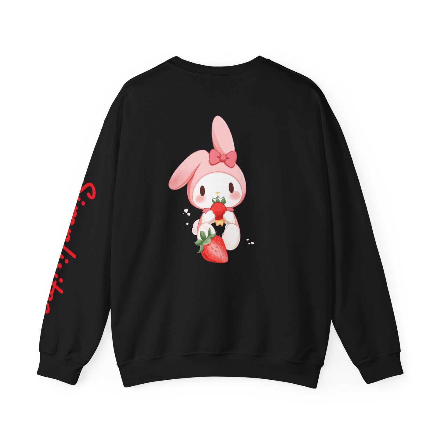 Simplisitee - Strawberry Bunny Sweatshirt - Cute Unisex Crewneck, Cozy Apparel for Spring, Pastel Aesthetic, Perfect Gift for Her, Easter Fashion