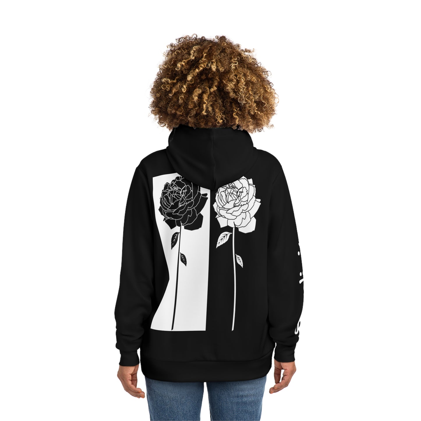 Simplisitee - Chic Floral Hoodie, Trendy Black Sweatshirt with Roses, Perfect Gift for Her, Cozy Fall Fashion, Stylish Streetwear