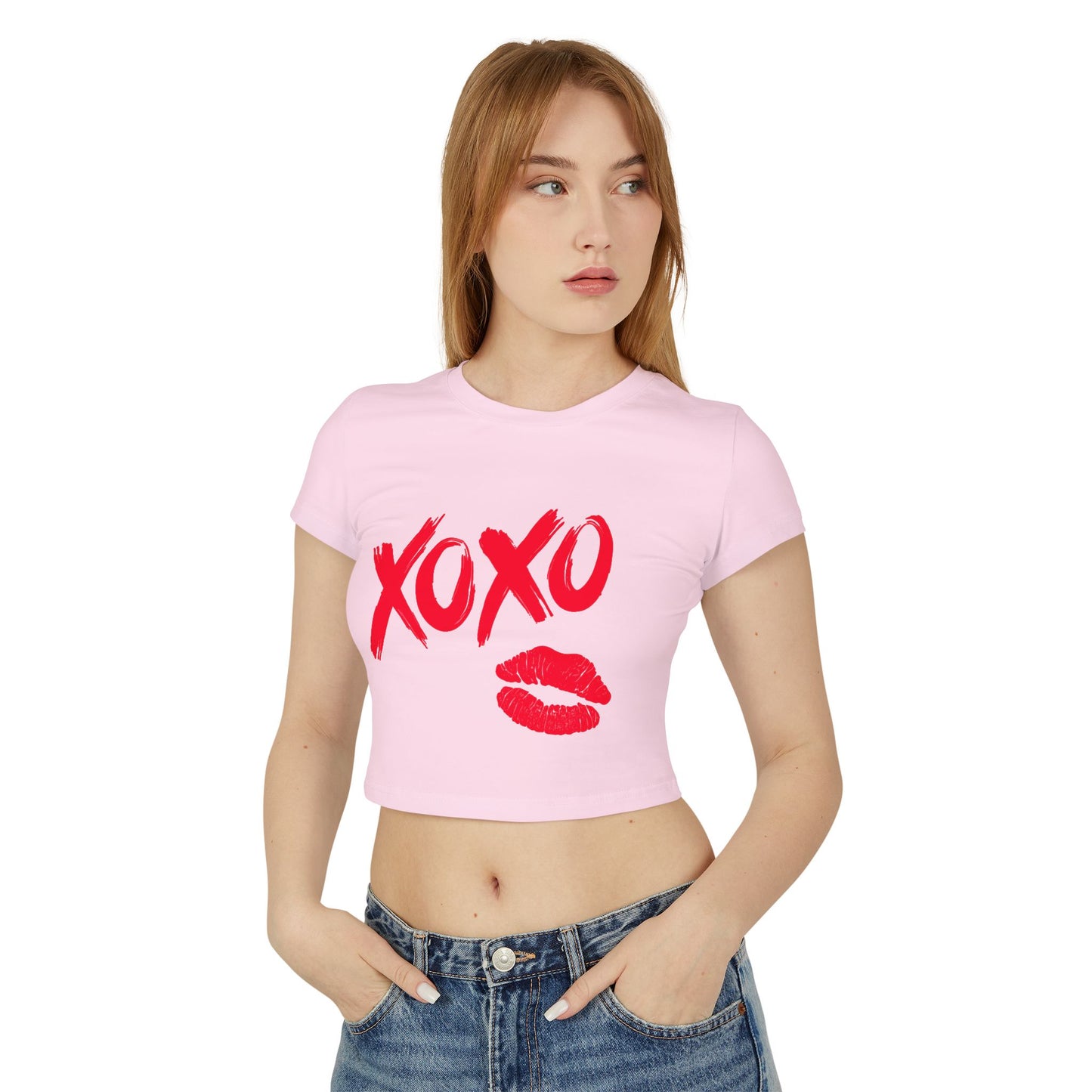 Simplisitee Cute XOXO Women's Baby Tee, Valentine's Day Gift, Casual Chic Top, Love T-Shirt, Birthday Celebration Wear
