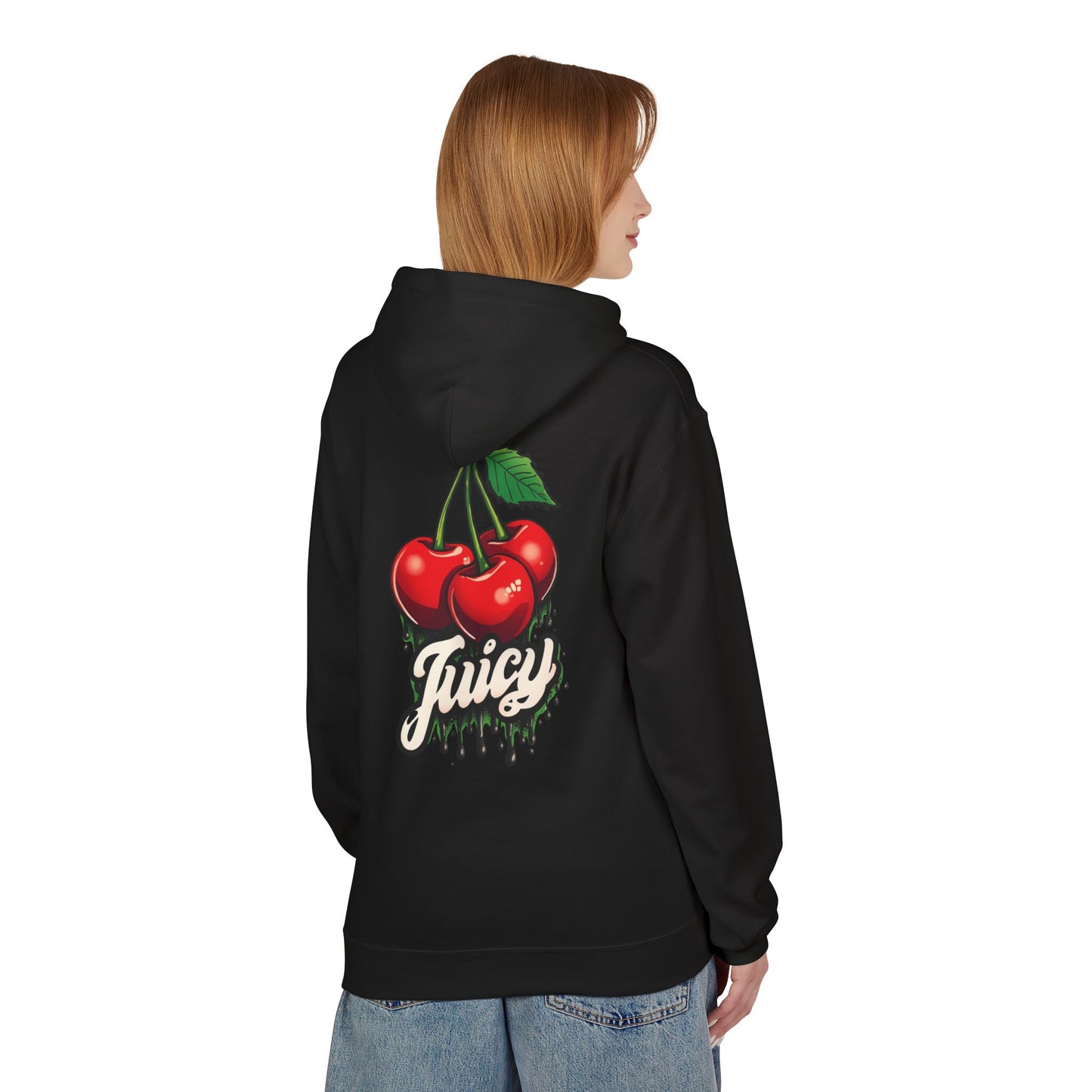 Juicy Cherry Graphic Hoodie , Cozy Sweatshirt, Gift Idea, Casual Wear, Fashion