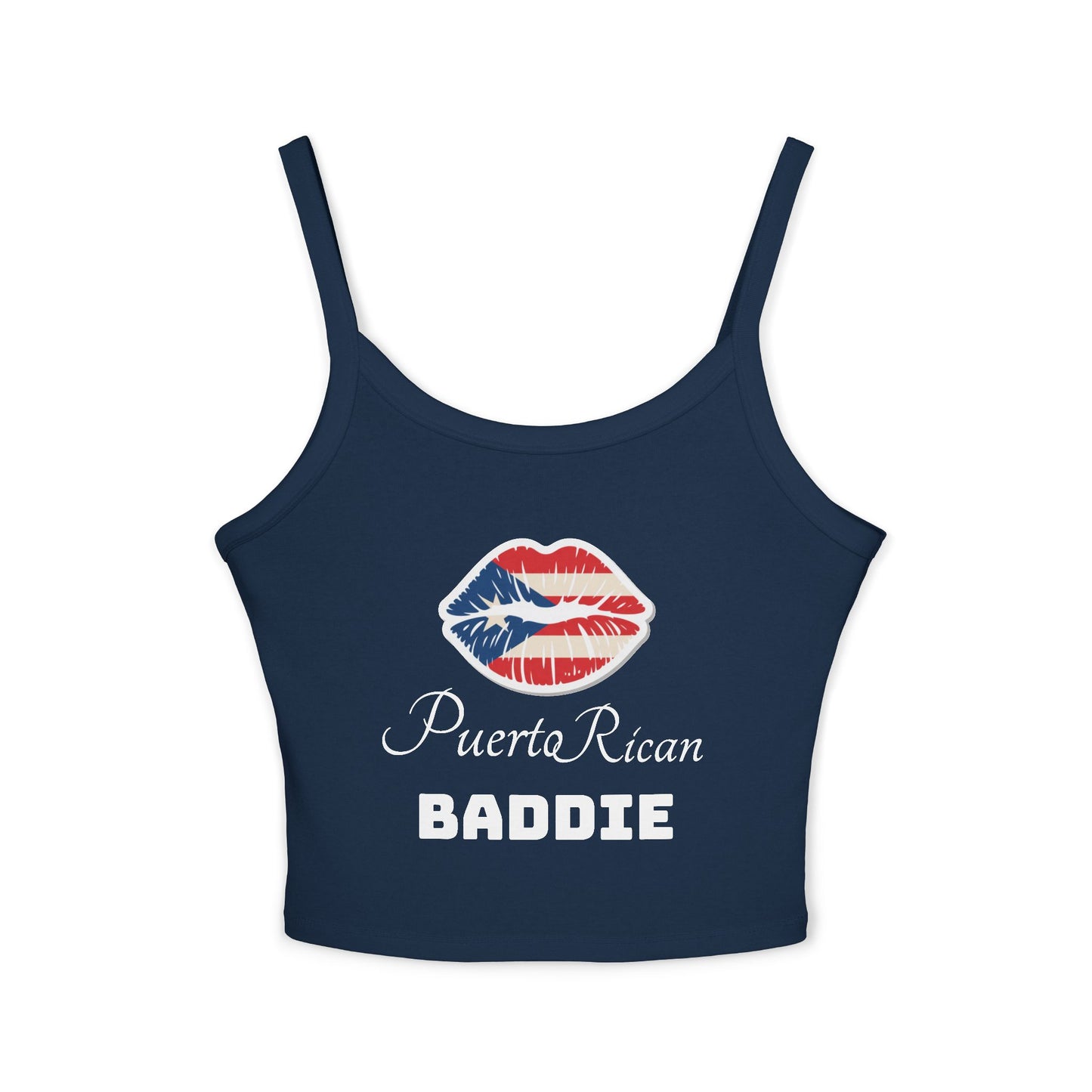 Simplisitee - Puerto Rican Baddie Spaghetti Strap Tank Top | Trendy Summer Wear, Party Outfit, Vacation Top, Gift for Her, Casual Fashion