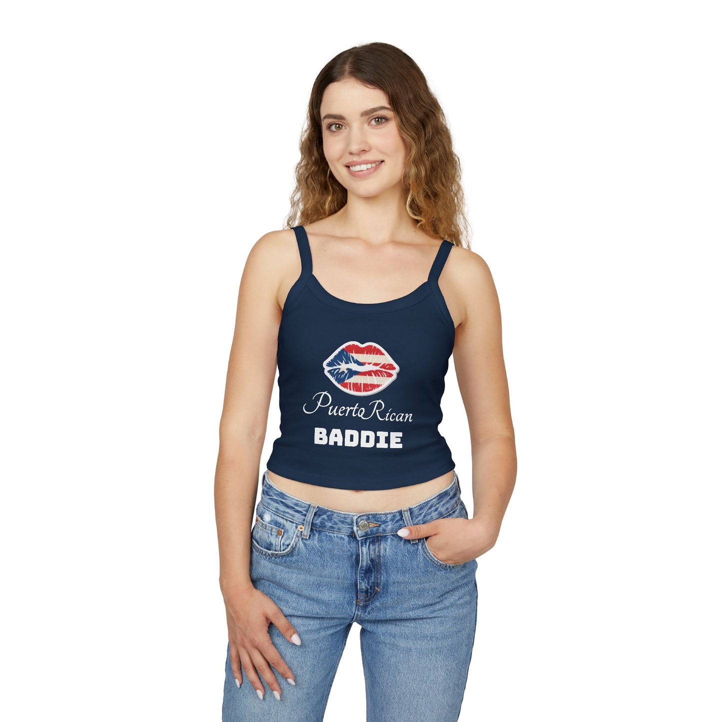 Simplisitee - Puerto Rican Baddie Spaghetti Strap Tank Top | Trendy Summer Wear, Party Outfit, Vacation Top, Gift for Her, Casual Fashion