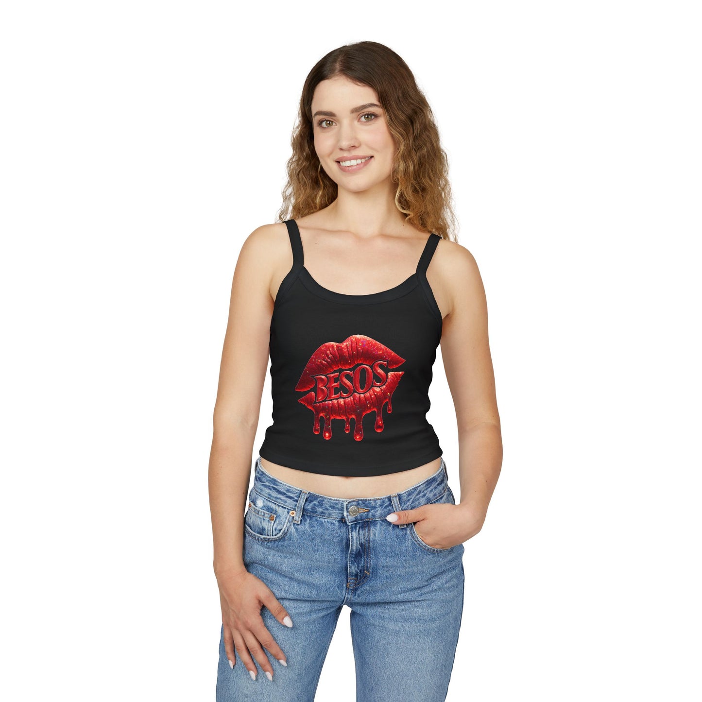 Simplisitee - Kiss Graphic Tank Top for Women, Cute Summer Wear, Trendy Outfit, Perfect for Parties and Date Nights, Gift for Her