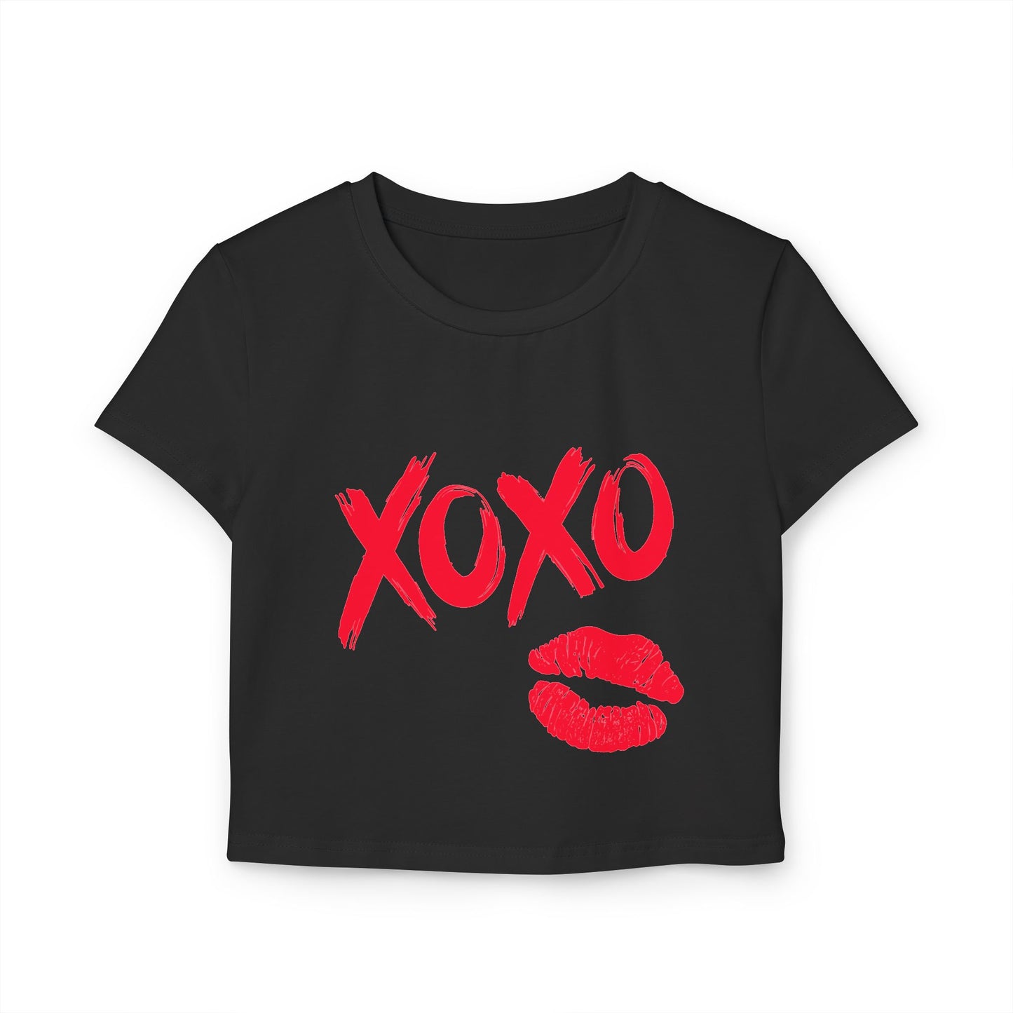 Simplisitee Cute XOXO Women's Baby Tee, Valentine's Day Gift, Casual Chic Top, Love T-Shirt, Birthday Celebration Wear