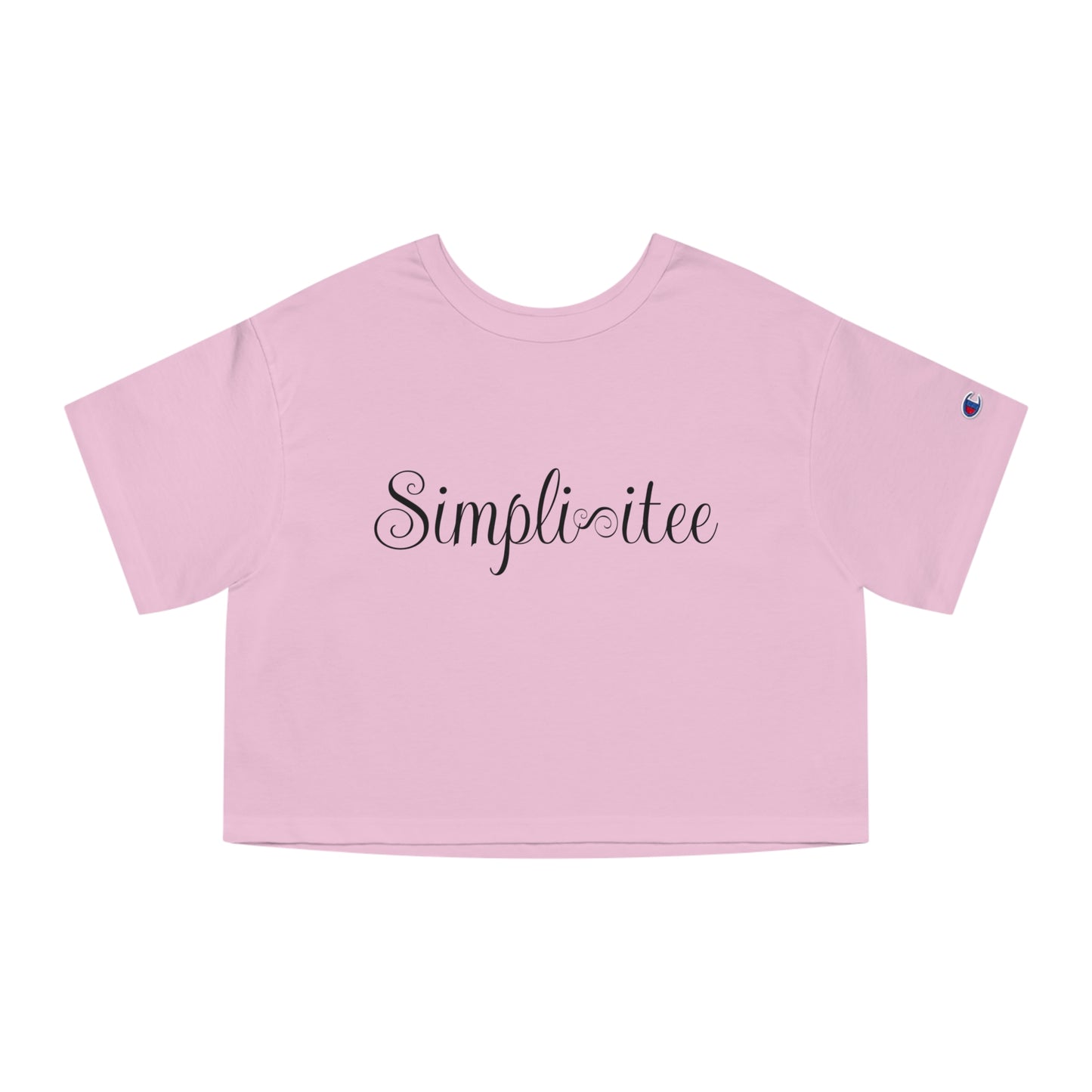 Cropped T-Shirt with 'Simplitee' Design | Chic Casual Wear for Everyday Style, Trendy Summer Top, Perfect for Gift, Lounge, Everyday Wear
