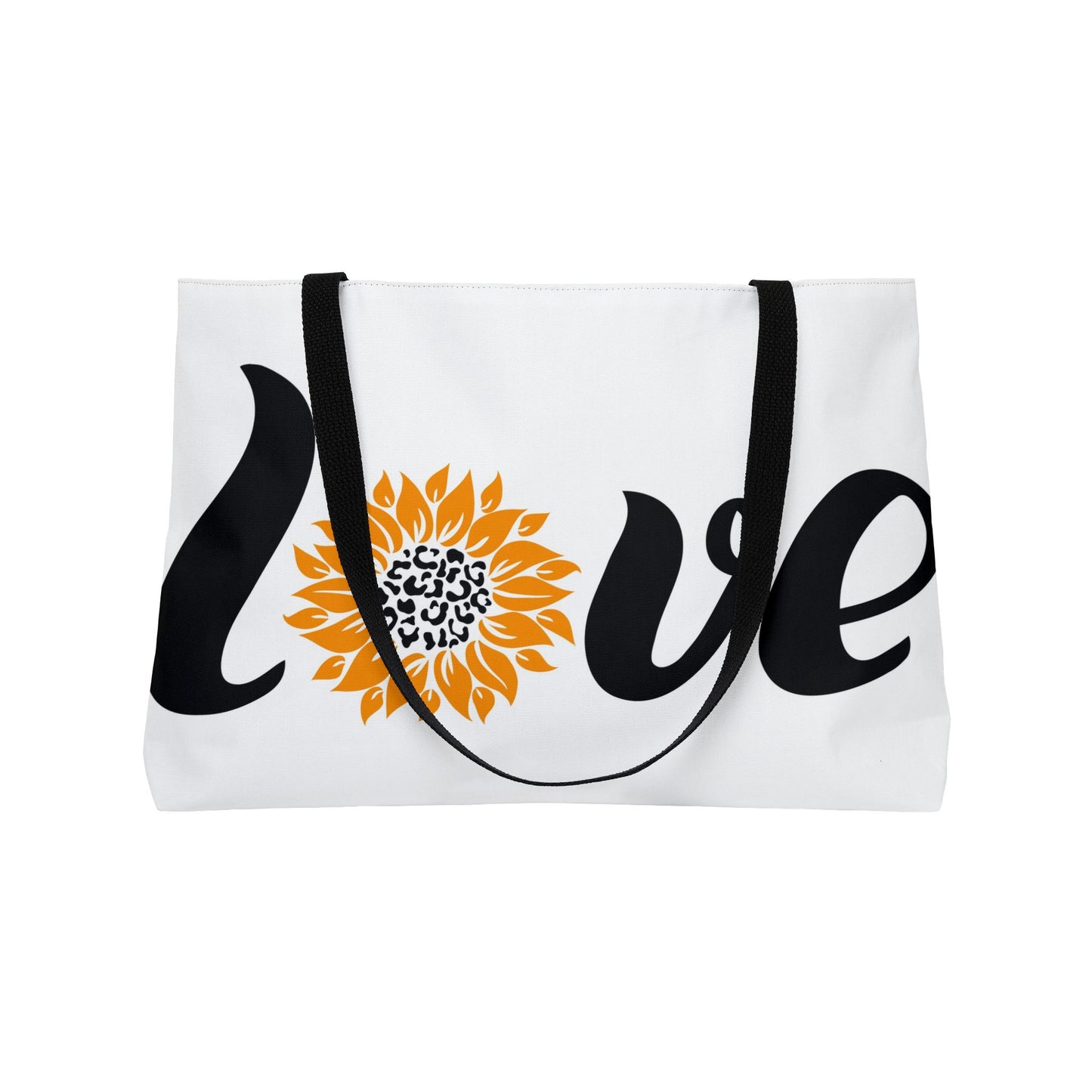 Simplisitee - Love Sunflower Weekender Tote Bag, Stylish Travel Bag, Perfect for Gifts, Beach, Yoga, Shopping, Weekend Getaway