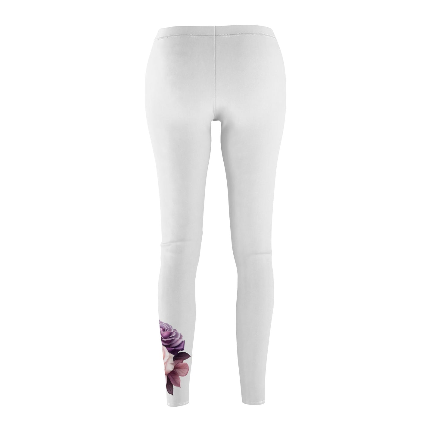 Simplisitee - Floral Mid-Rise Casual Leggings for Women