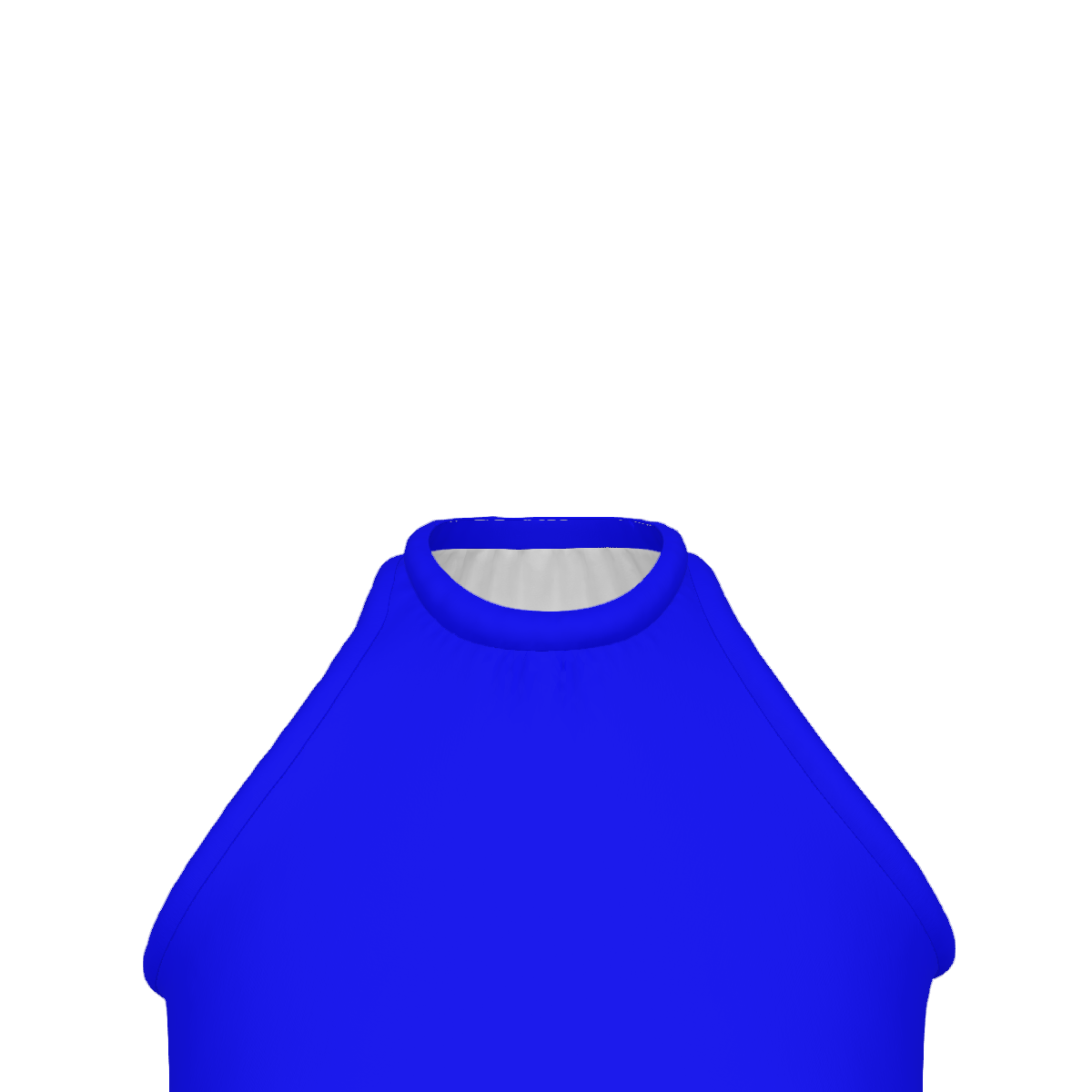 Design Women's High Neck Crop Tank Top blue