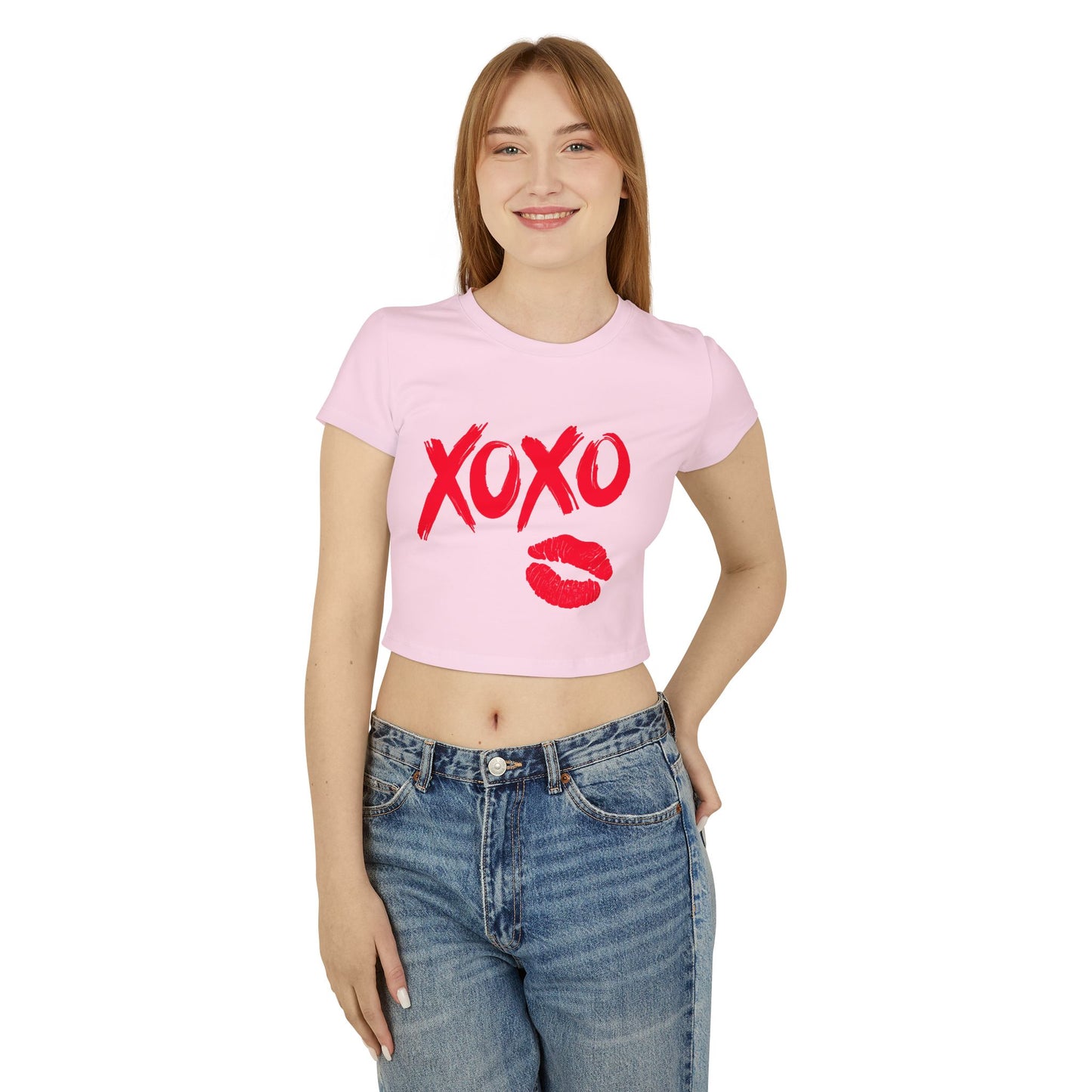 Simplisitee Cute XOXO Women's Baby Tee, Valentine's Day Gift, Casual Chic Top, Love T-Shirt, Birthday Celebration Wear