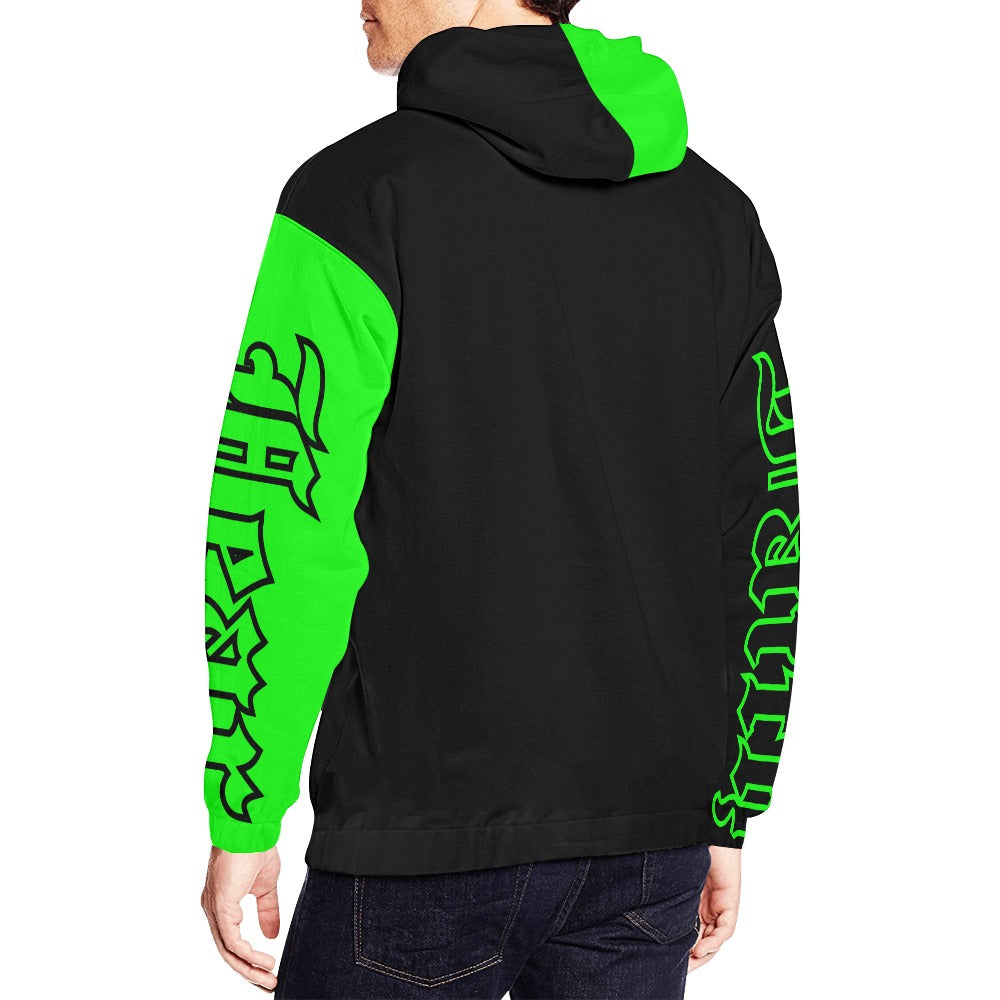green black hoodie All Over Print Hoodie for Men (USA Size) (Model H13)