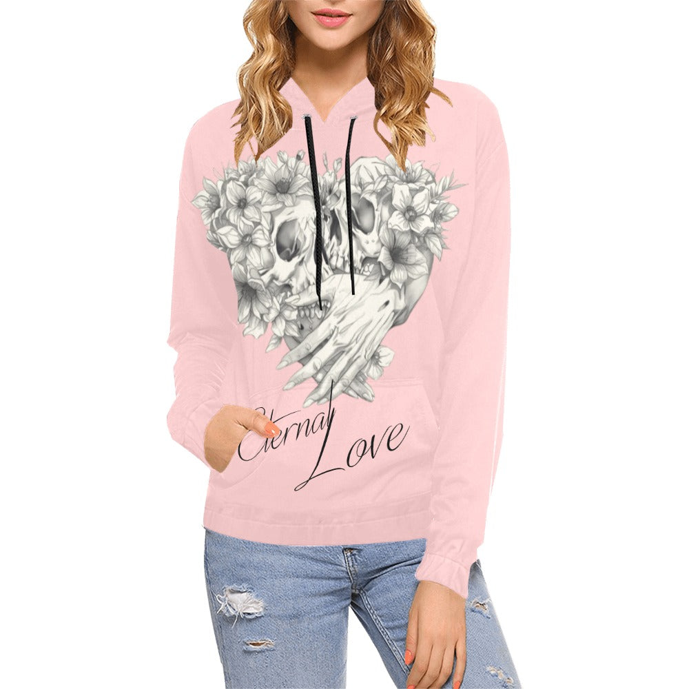 eternal love All Over Print Hoodie for Women (USA Size) (Model H13)