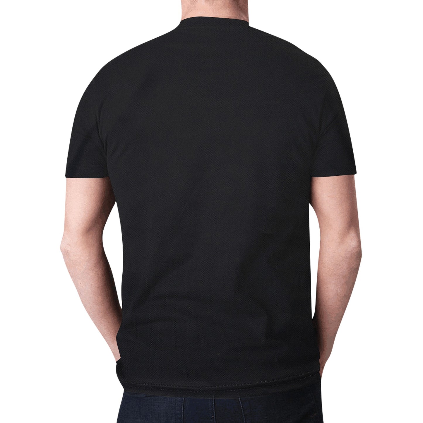 word simplisitee, bold ,shaded ,gothic detail, dramatic , red grey gold New All Over Print T-shirt for Men (Model T45)
