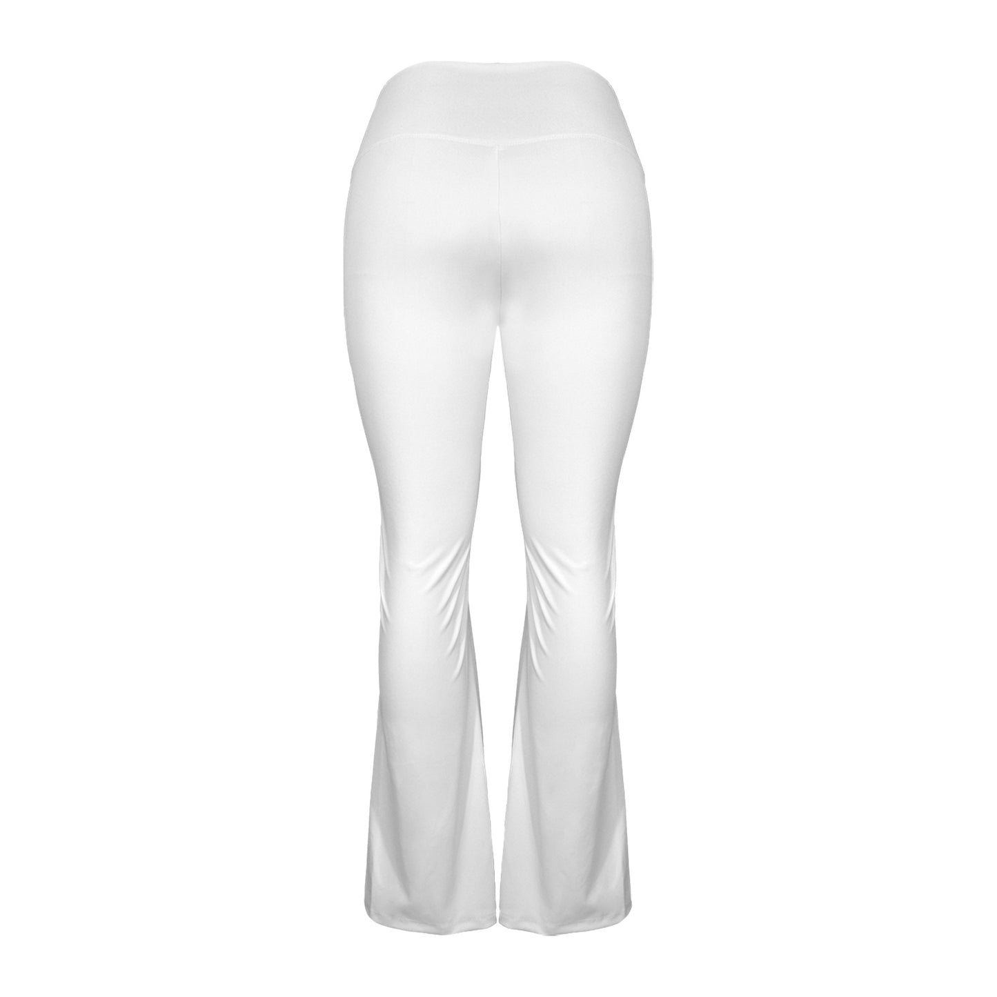 white cross leggings High Waist Crossover Tummy Control Flare Leggings