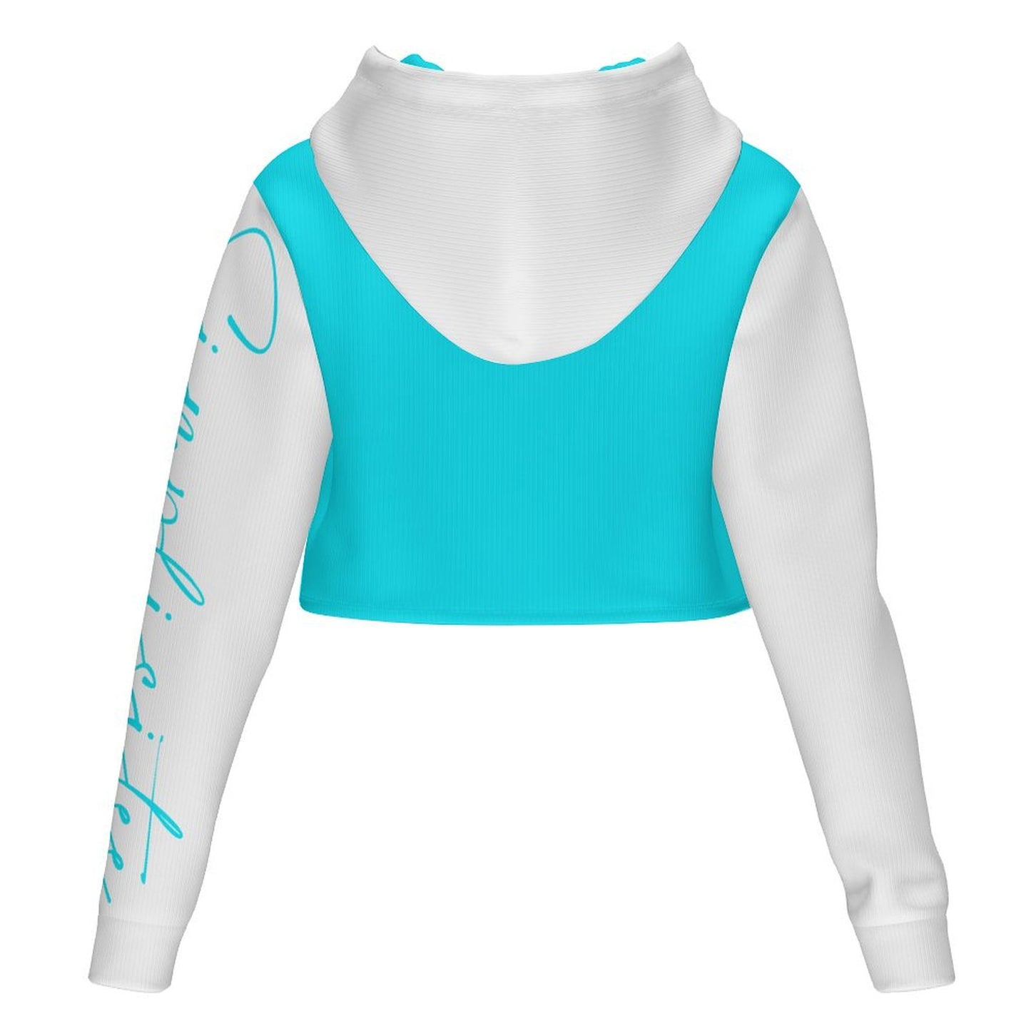 Hooded hoodie Women's All Over Print Cropped Hoodie (DLM)