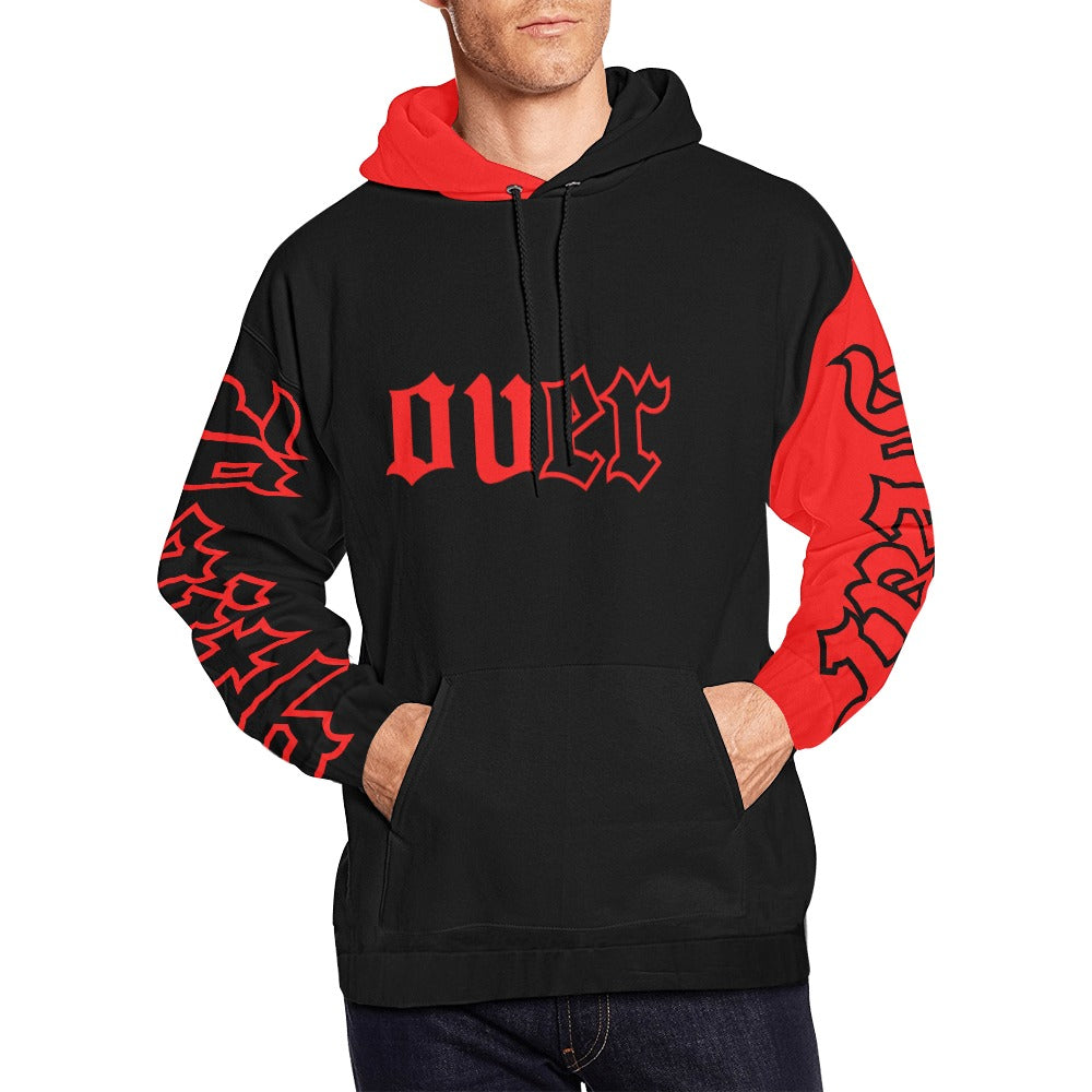 red and black hoodie All Over Print Hoodie for Men (USA Size) (Model H13)
