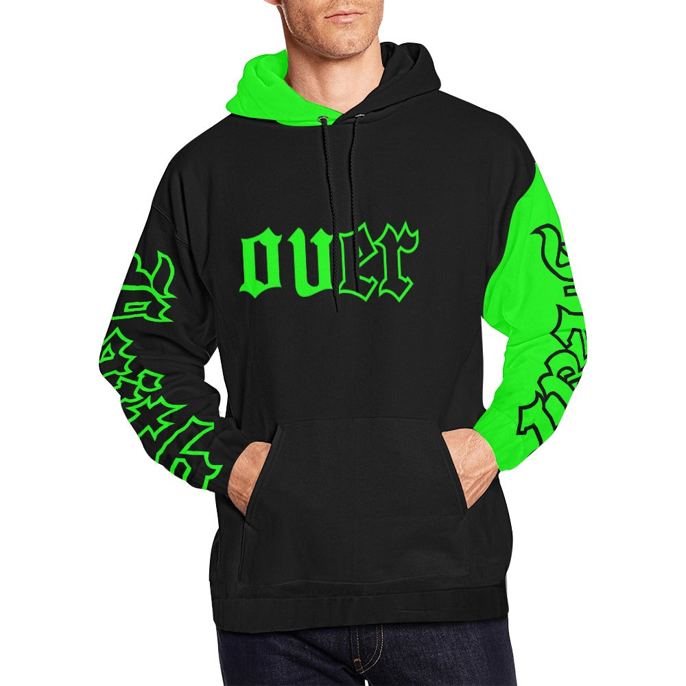green black hoodie All Over Print Hoodie for Men (USA Size) (Model H13)