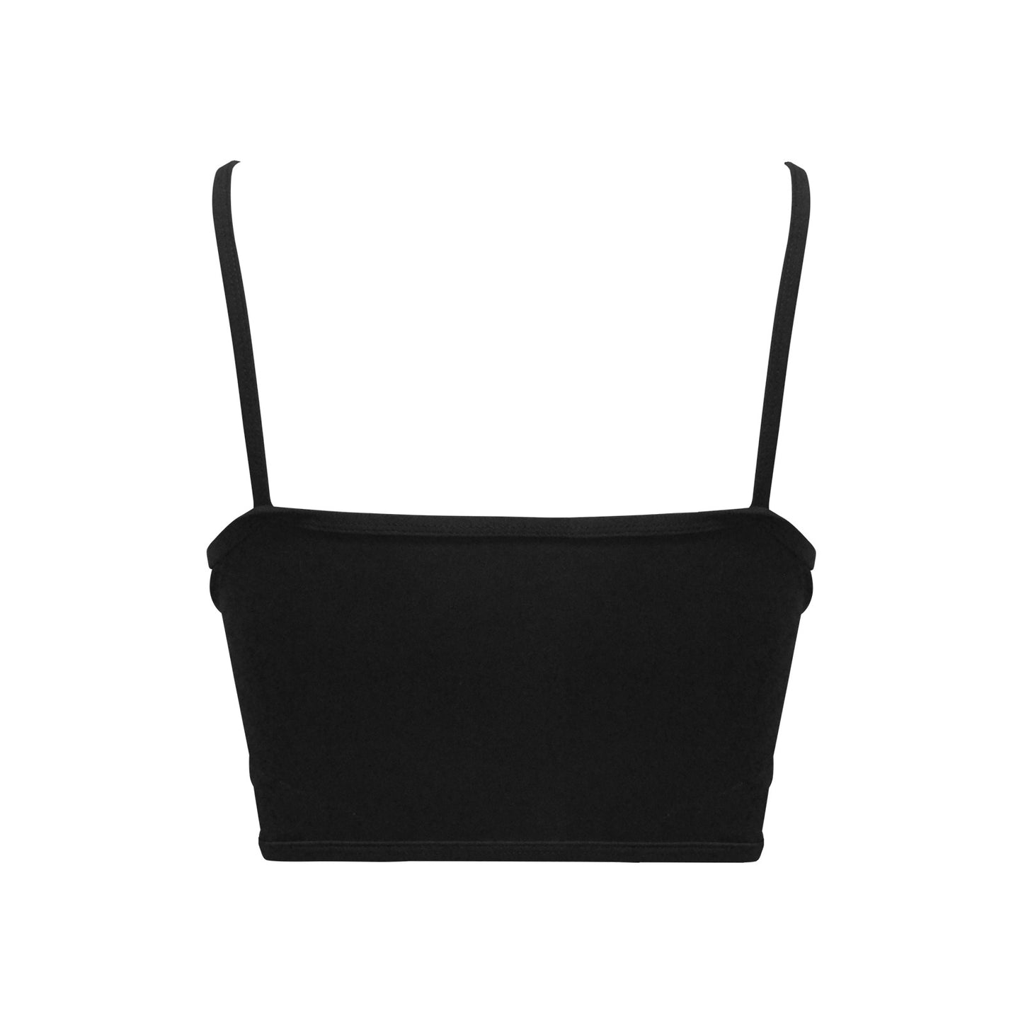 baddie grey top Women's Spaghetti Strap Crop Top (Model T67)