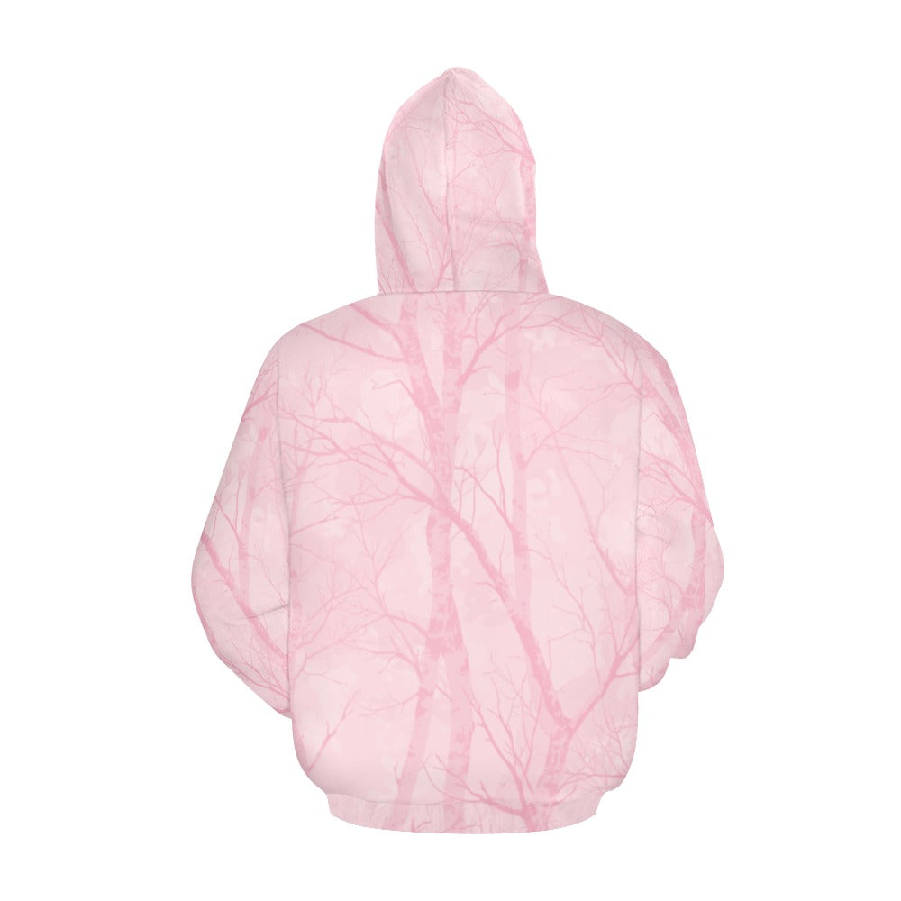 light all pink camo All Over Print Hoodie for Women (USA Size) (Model H13)