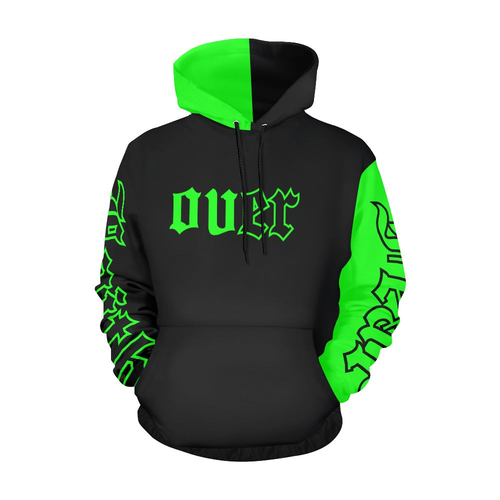 green black hoodie All Over Print Hoodie for Men (USA Size) (Model H13)