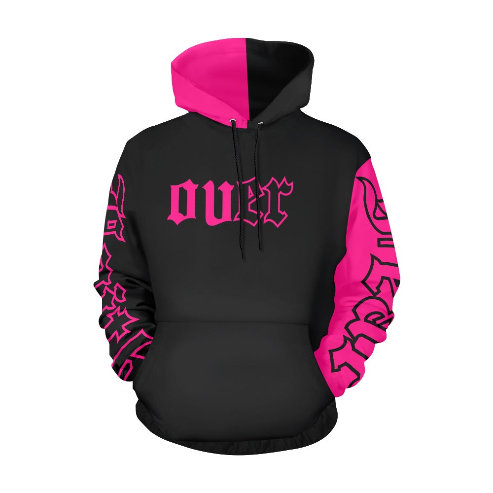 dark pink hoodie All Over Print Hoodie for Men (USA Size) (Model H13)