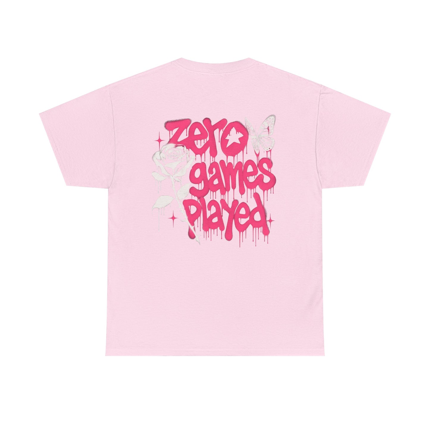 T-Shirt — "Zero Games Played" Pink Graffiti Tee