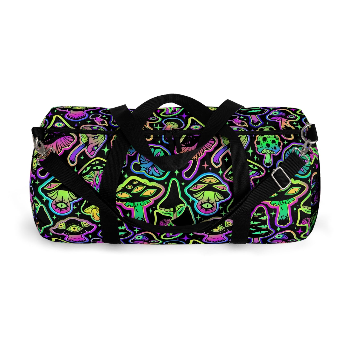 Vibrant Mushroom Duffel Bag - Trendy Travel Gear, Gym Bag, Weekend Getaway, Eco-Friendly Tote, Unique Gift for Nature Lovers, Bohemian Style