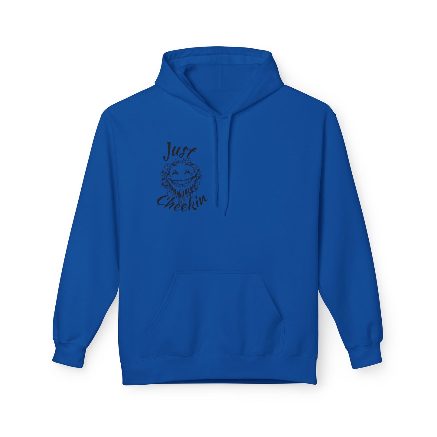 Just Checkin' Fleece Hoodie - Unisex Midweight Softstyle Casual Wear