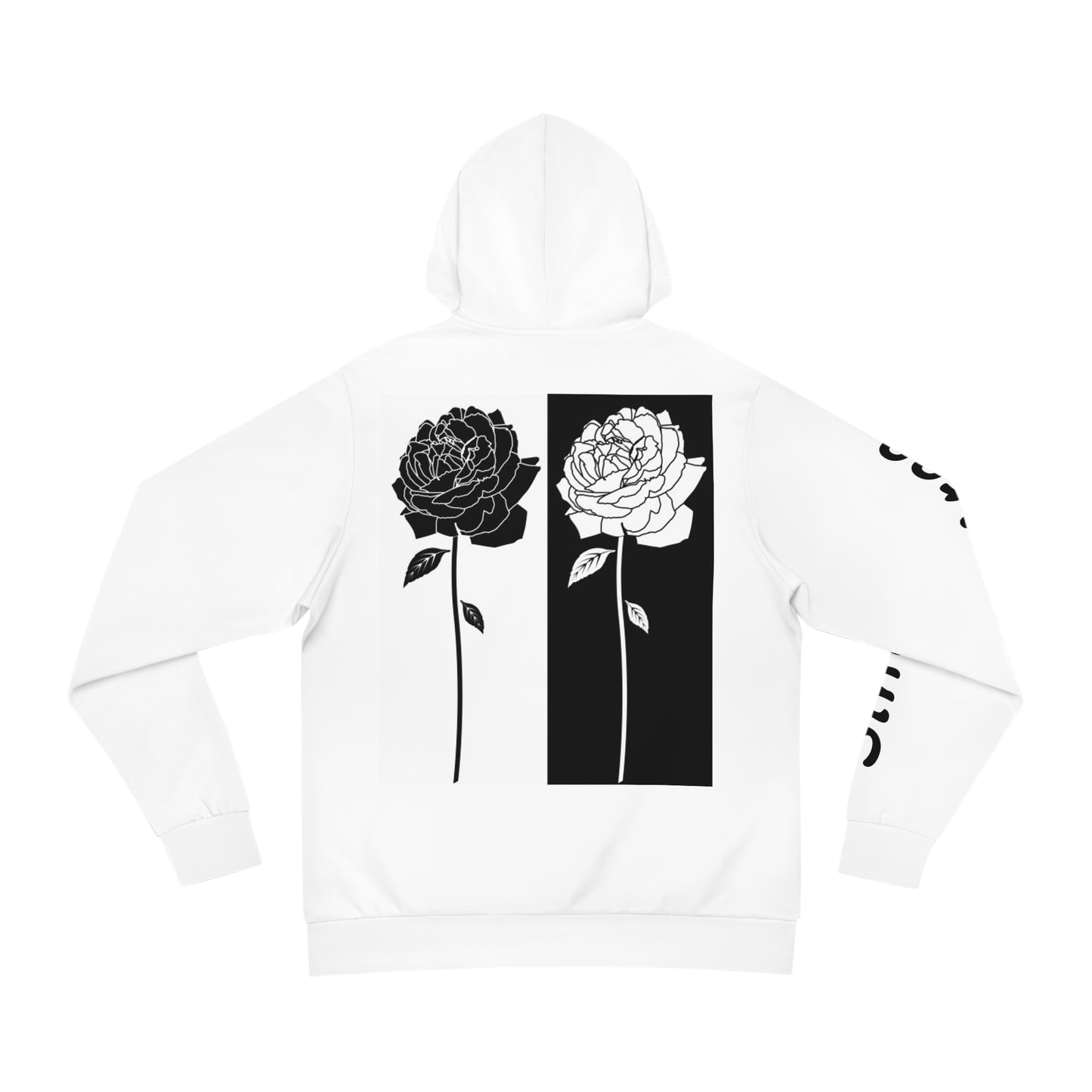 Simplisitee - Monochrome Floral Hoodie - Stylish and Unique Design for Trendsetters