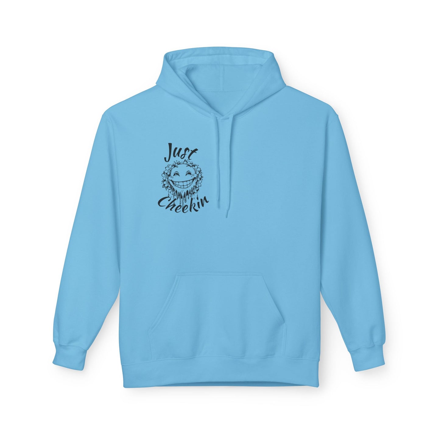 Just Checkin' Fleece Hoodie - Unisex Midweight Softstyle Casual Wear