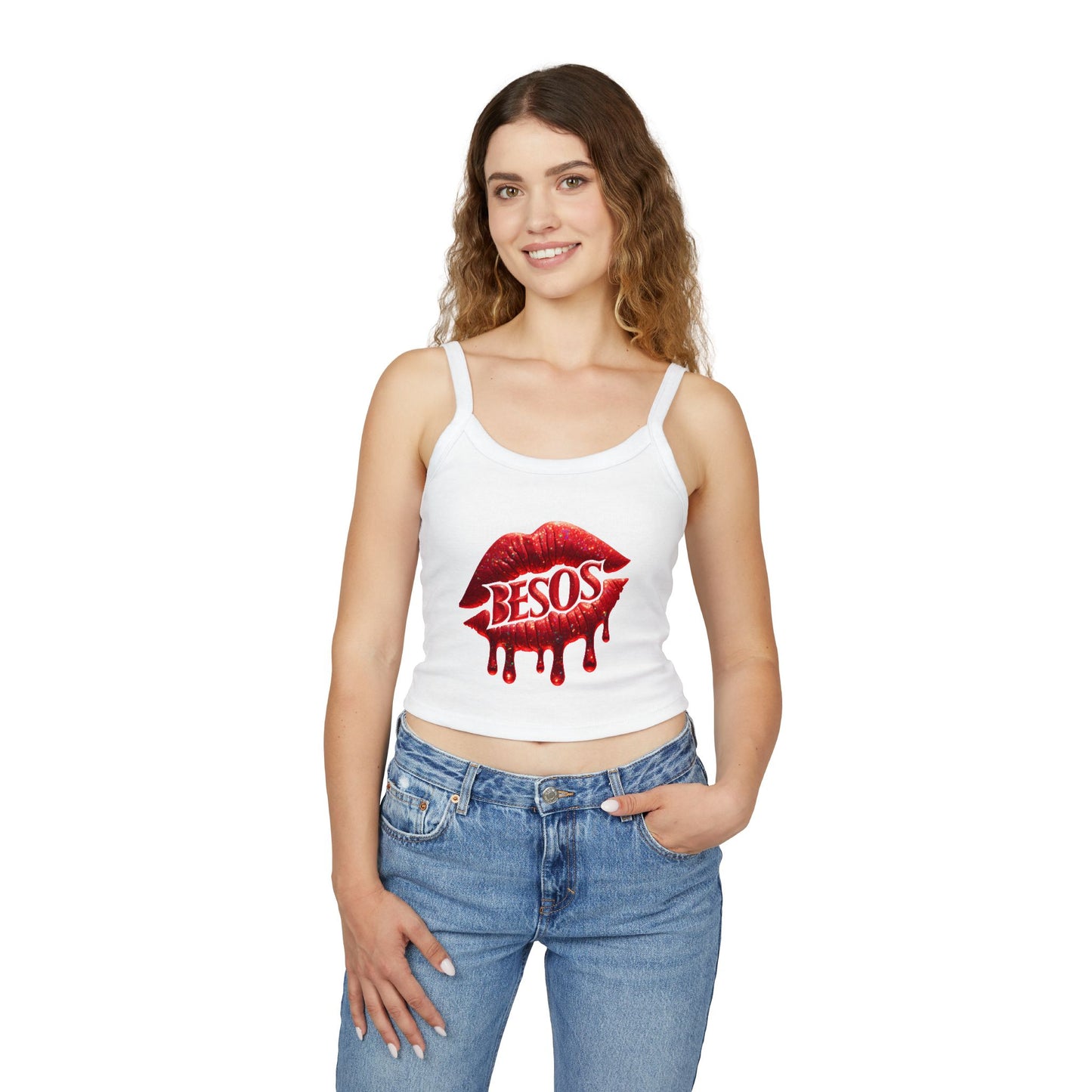 Simplisitee - Kiss Graphic Tank Top for Women, Cute Summer Wear, Trendy Outfit, Perfect for Parties and Date Nights, Gift for Her