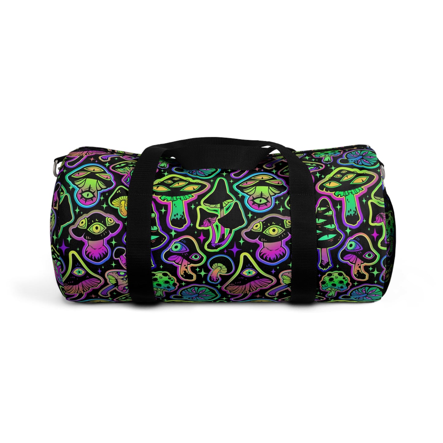 Vibrant Mushroom Duffel Bag - Trendy Travel Gear, Gym Bag, Weekend Getaway, Eco-Friendly Tote, Unique Gift for Nature Lovers, Bohemian Style