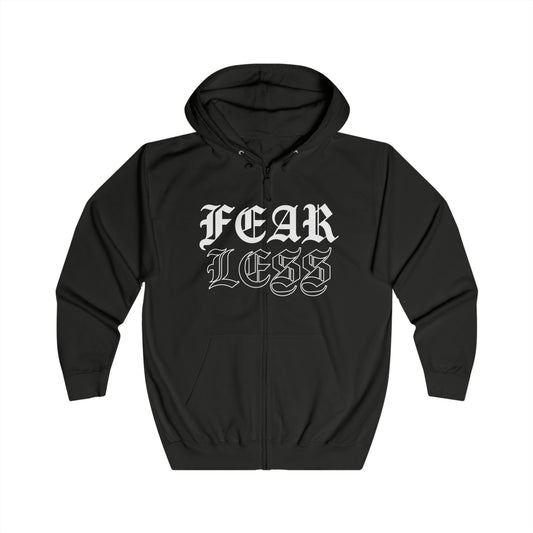 Simplisitee - Fear Less Unisex Full Zip Hoodie, Inspirational Apparel, Faith-Based, Casual Streetwear, Ideal Gift for Holidays
