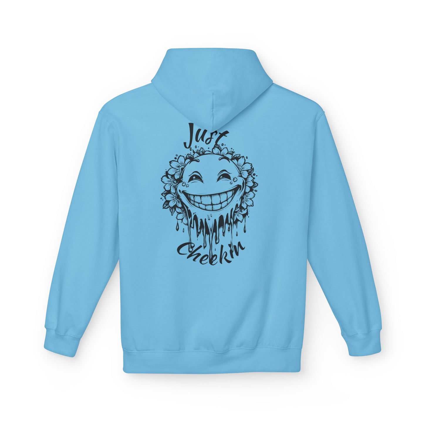 Just Checkin' Fleece Hoodie - Unisex Midweight Softstyle Casual Wear