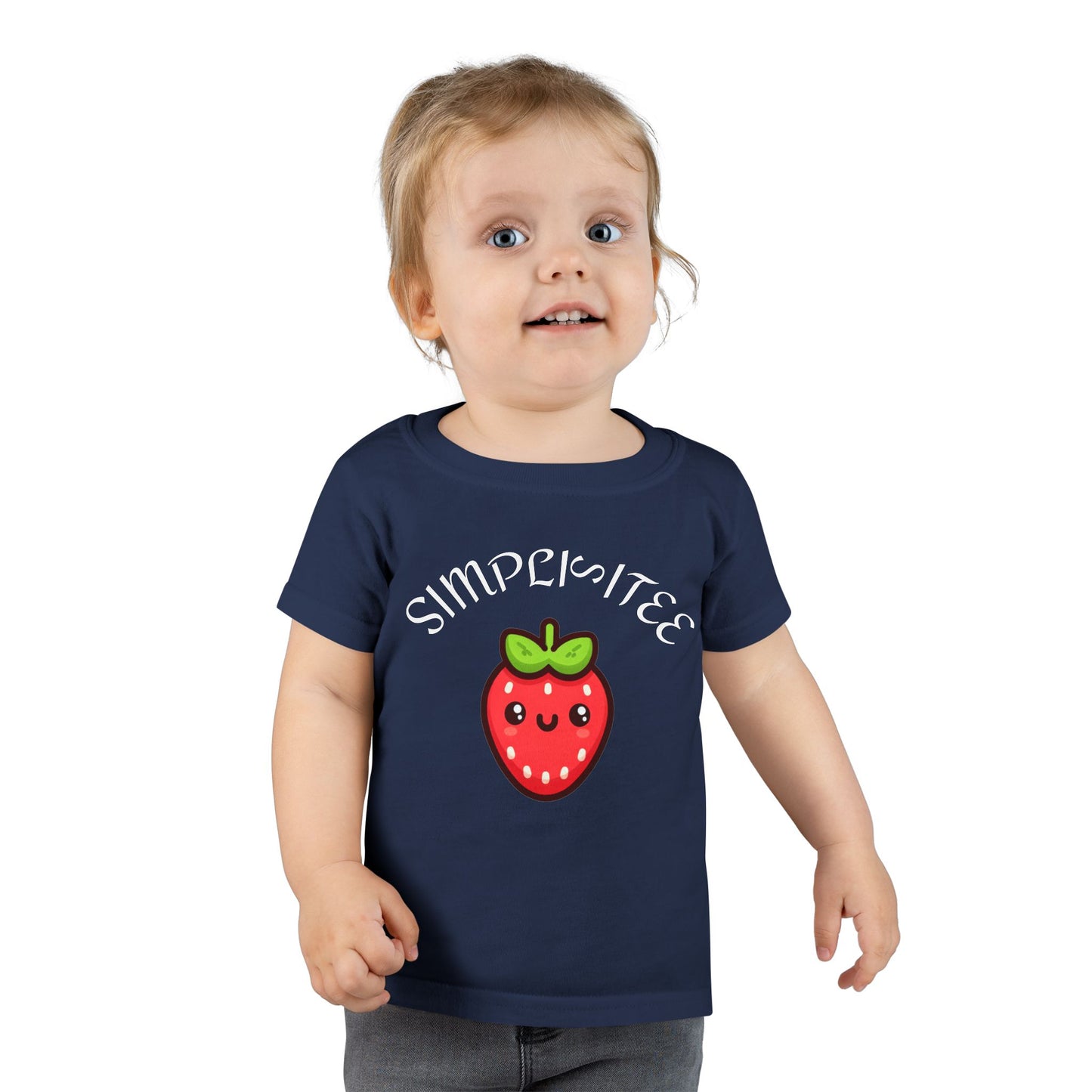 Simplisitee Cute Strawberry Toddler T-Shirt, Simple Style Kids Tee, Birthday Gift, Summer Outfit, Playtime Apparel