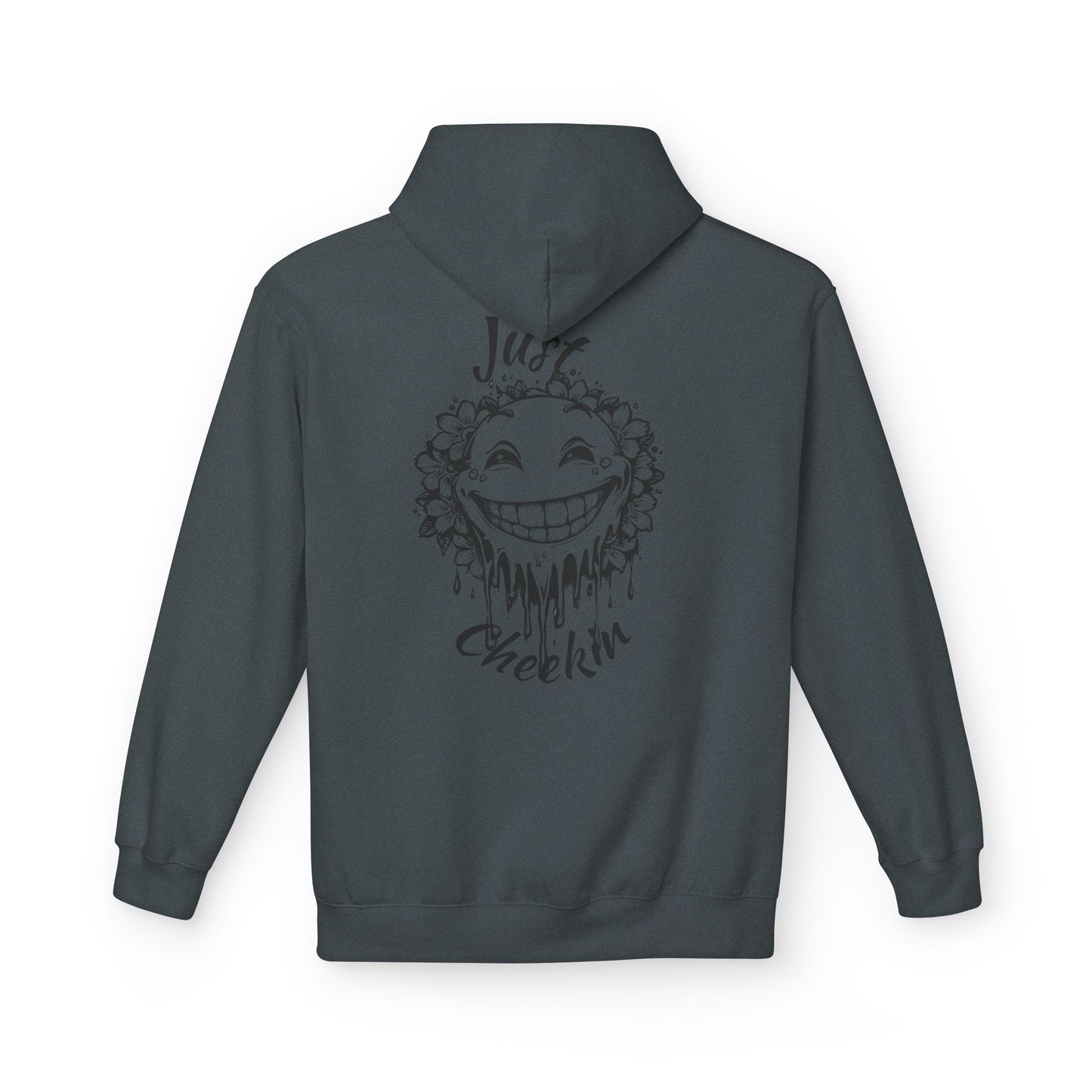 Just Checkin' Fleece Hoodie - Unisex Midweight Softstyle Casual Wear