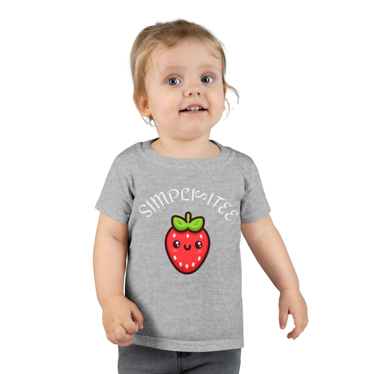 Simplisitee Cute Strawberry Toddler T-Shirt, Simple Style Kids Tee, Birthday Gift, Summer Outfit, Playtime Apparel