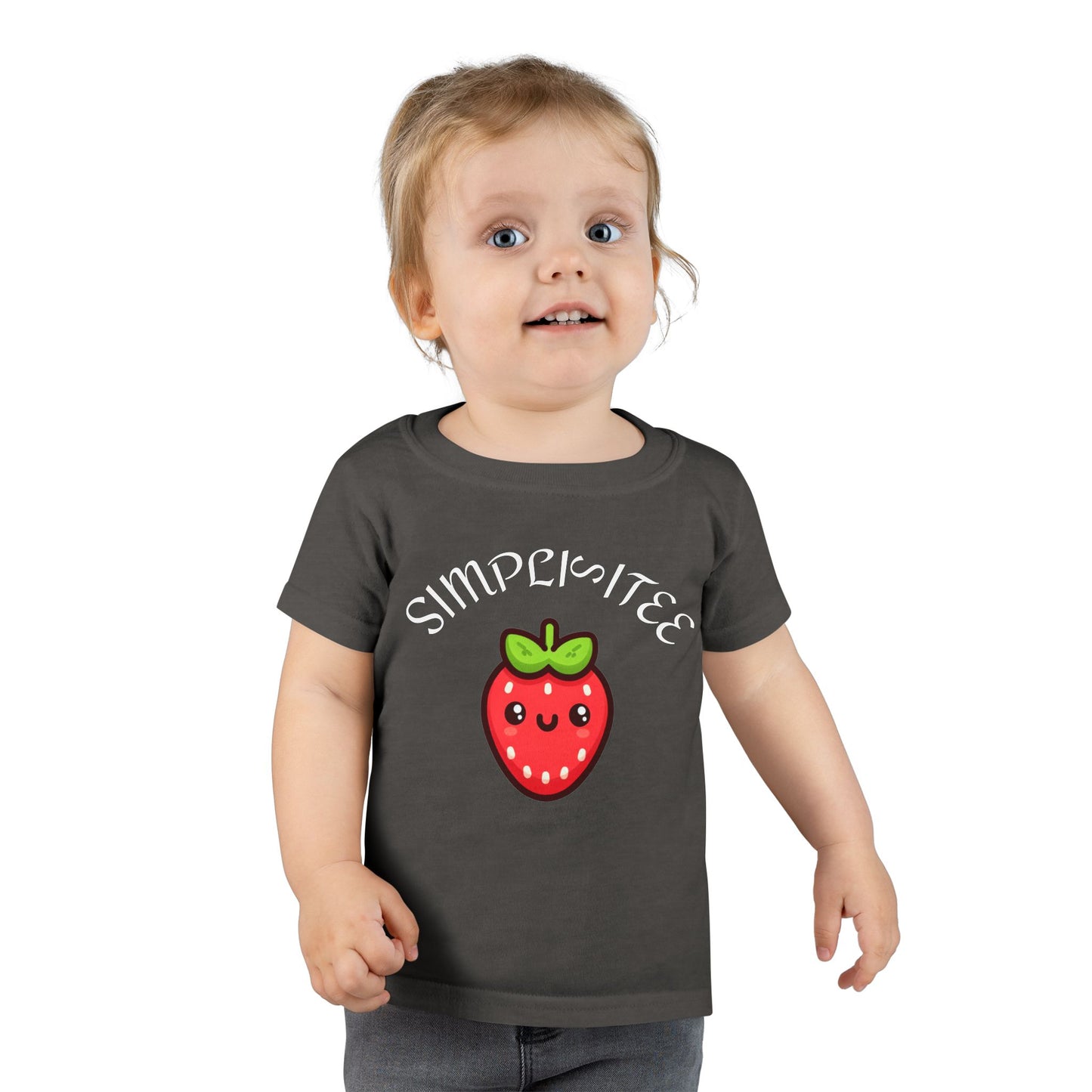 Simplisitee Cute Strawberry Toddler T-Shirt, Simple Style Kids Tee, Birthday Gift, Summer Outfit, Playtime Apparel