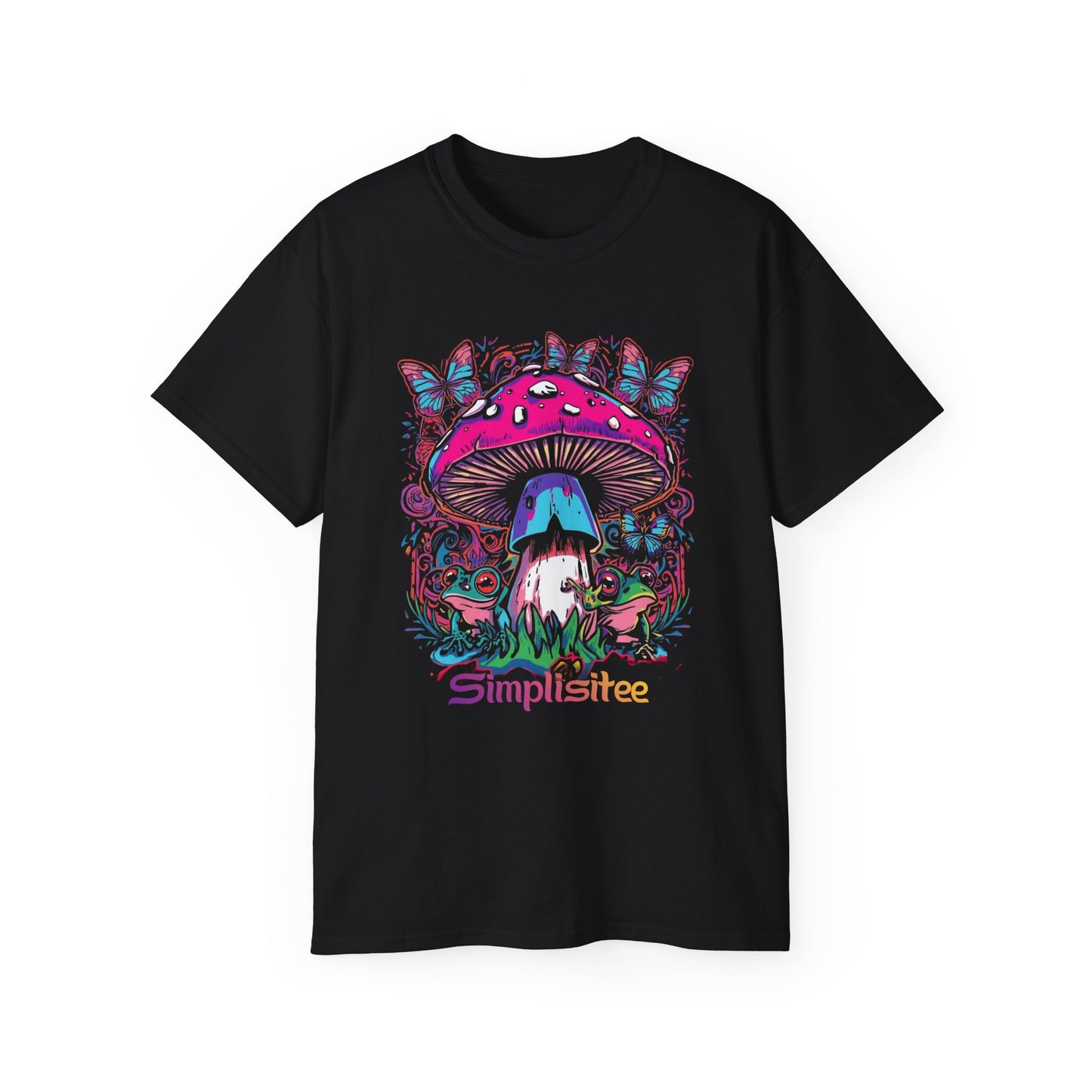 Simplisitee- Vibrant Mushroom Graphic Tee - Simplistee Design