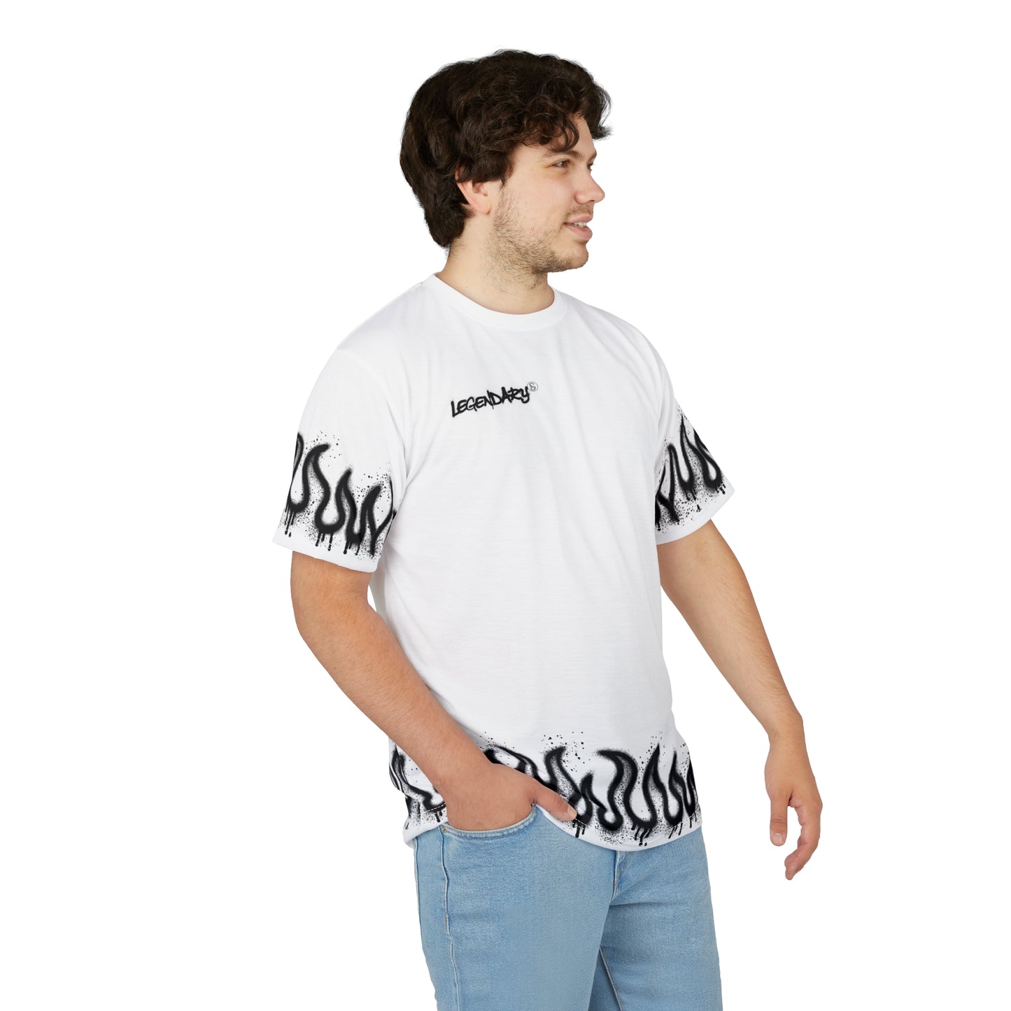Flaming Graphic Tee - Streetwear