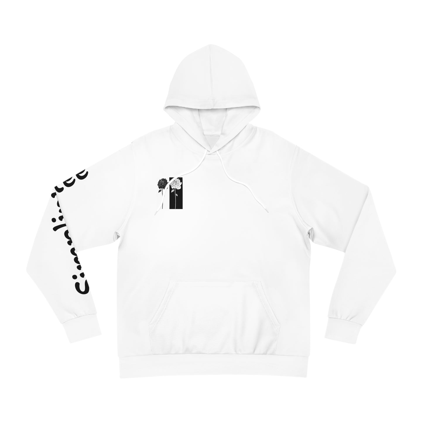 Simplisitee - Monochrome Floral Hoodie - Stylish and Unique Design for Trendsetters