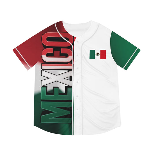 Simplisitee - Mexico Pride Men's Baseball Jersey, AOP Tee, Sportswear, Mexican Heritage Apparel, Game Day Outfit, Fiesta Clothing