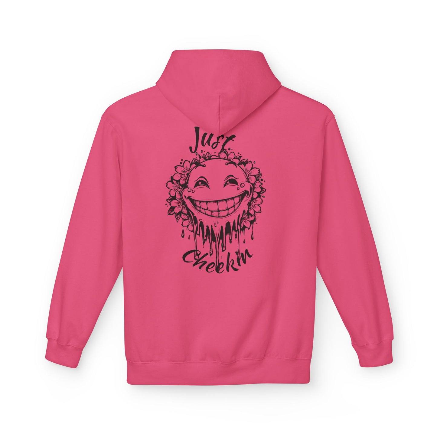 Just Checkin' Fleece Hoodie - Unisex Midweight Softstyle Casual Wear