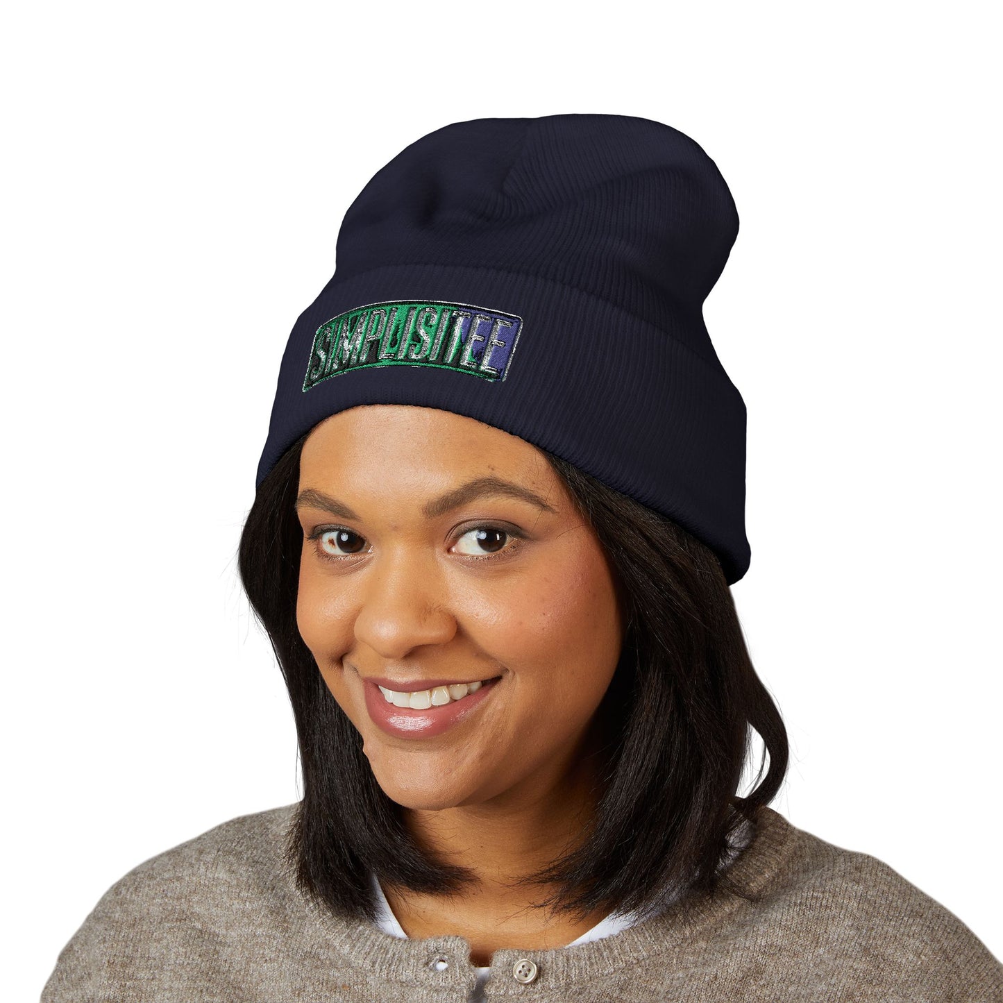 Trendy Embroidered Beanie,  Simplisitee - Fashionable Winter Hat, Cozy Knit Cap, Gift for Him/Her, Street Style Accessory