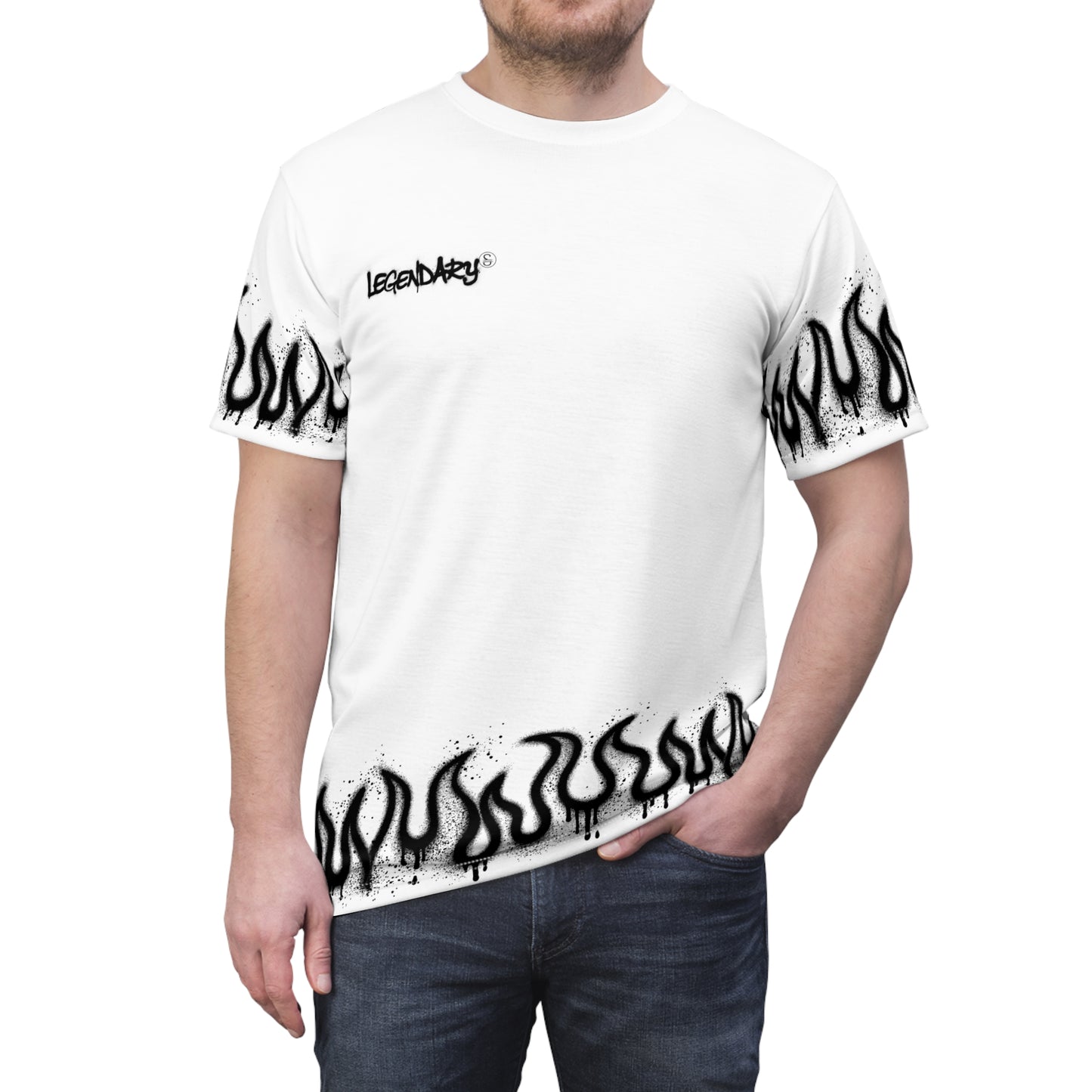 Flaming Graphic Tee - Streetwear