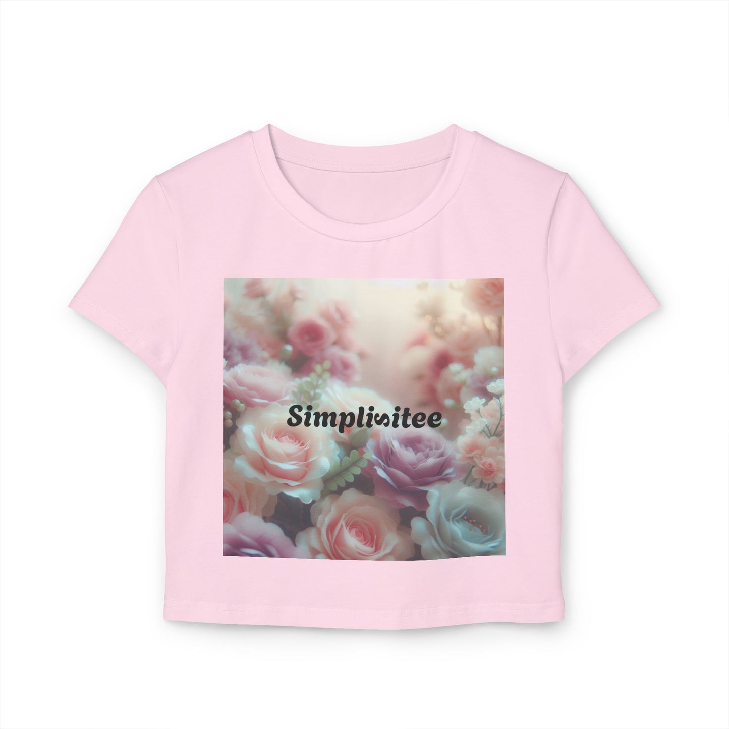 Simplisitee-Floral Design Women's Baby Tee - Simplinitee - Cute Casual Summer Top