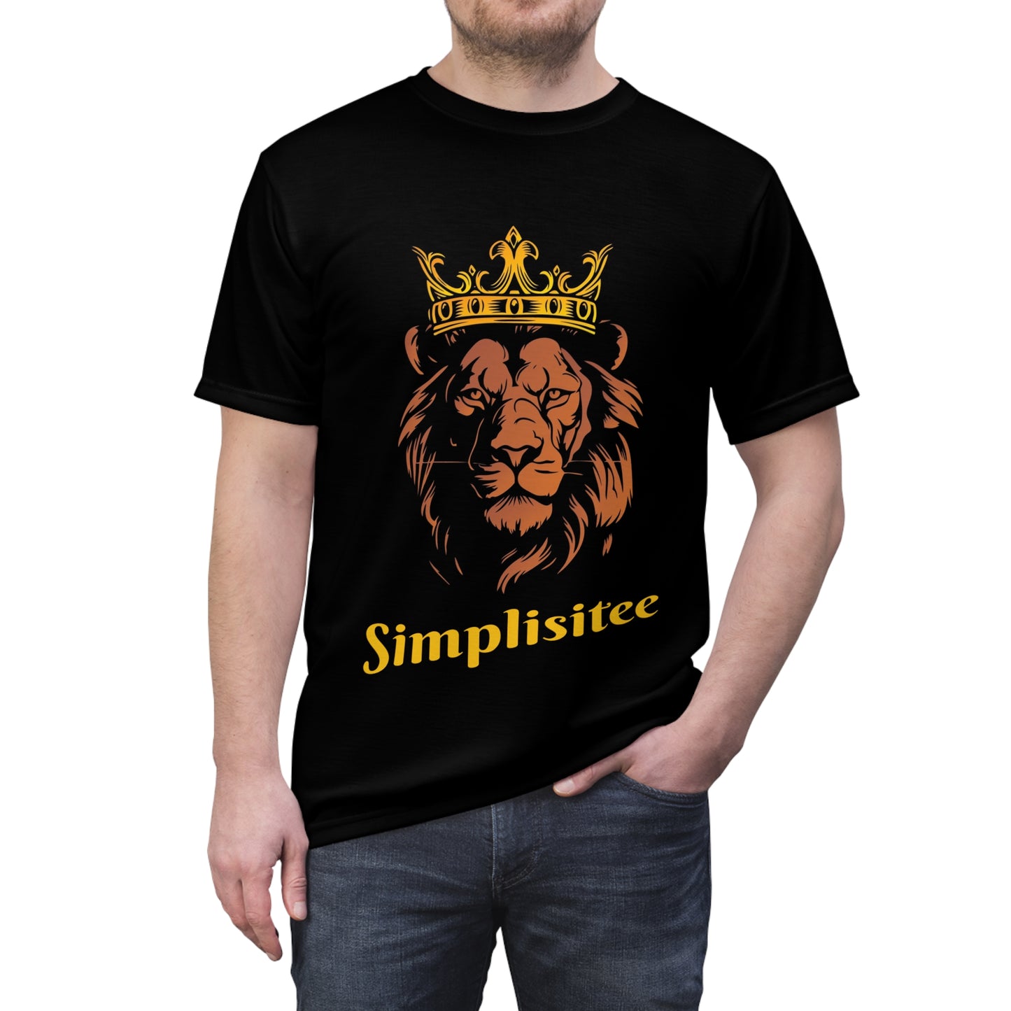 Simplisitee - lion , Unisex Graphic T-Shirt, Lion Print Tee, Unique Gift for Animal Lovers, Stylish Casual Wear