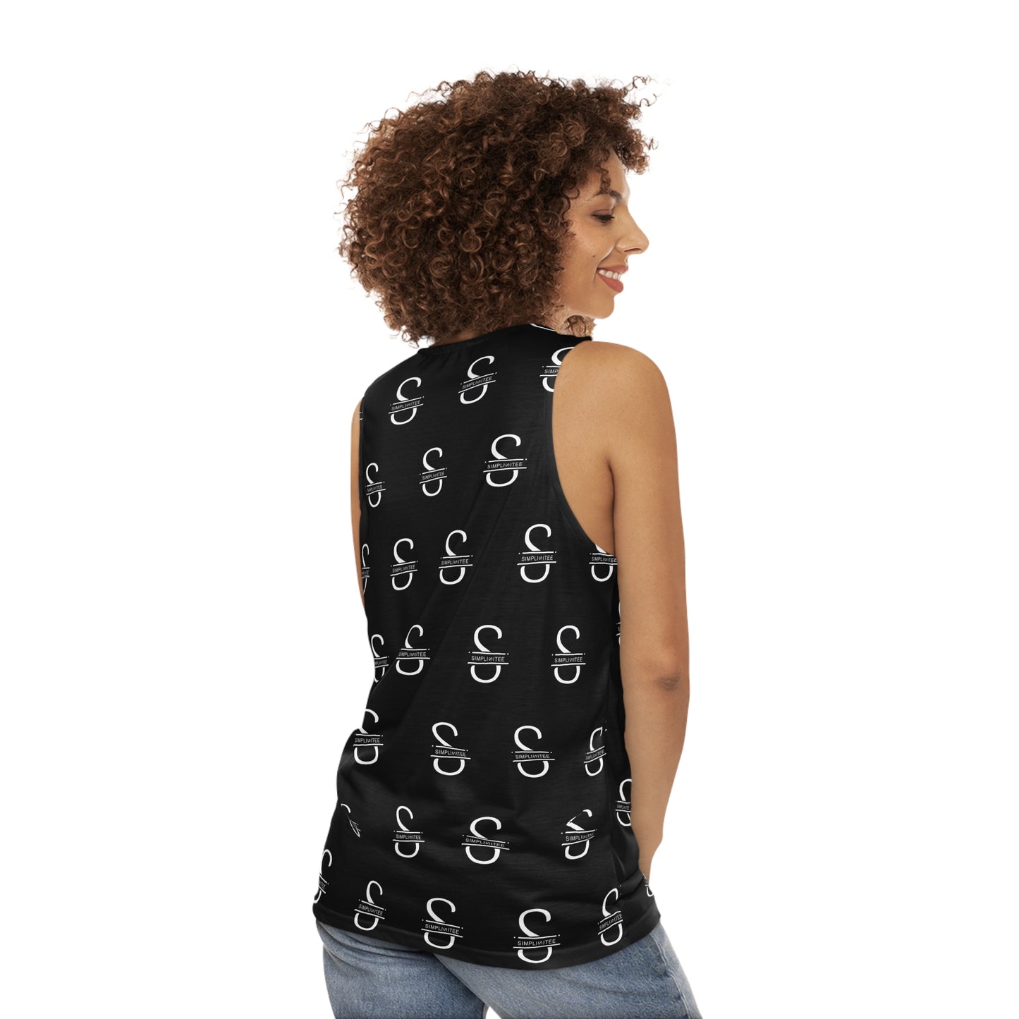 Simplisitee -  Sleek Monochrome Unisex Tank Top - Modern Graphic Style for Casual Wear