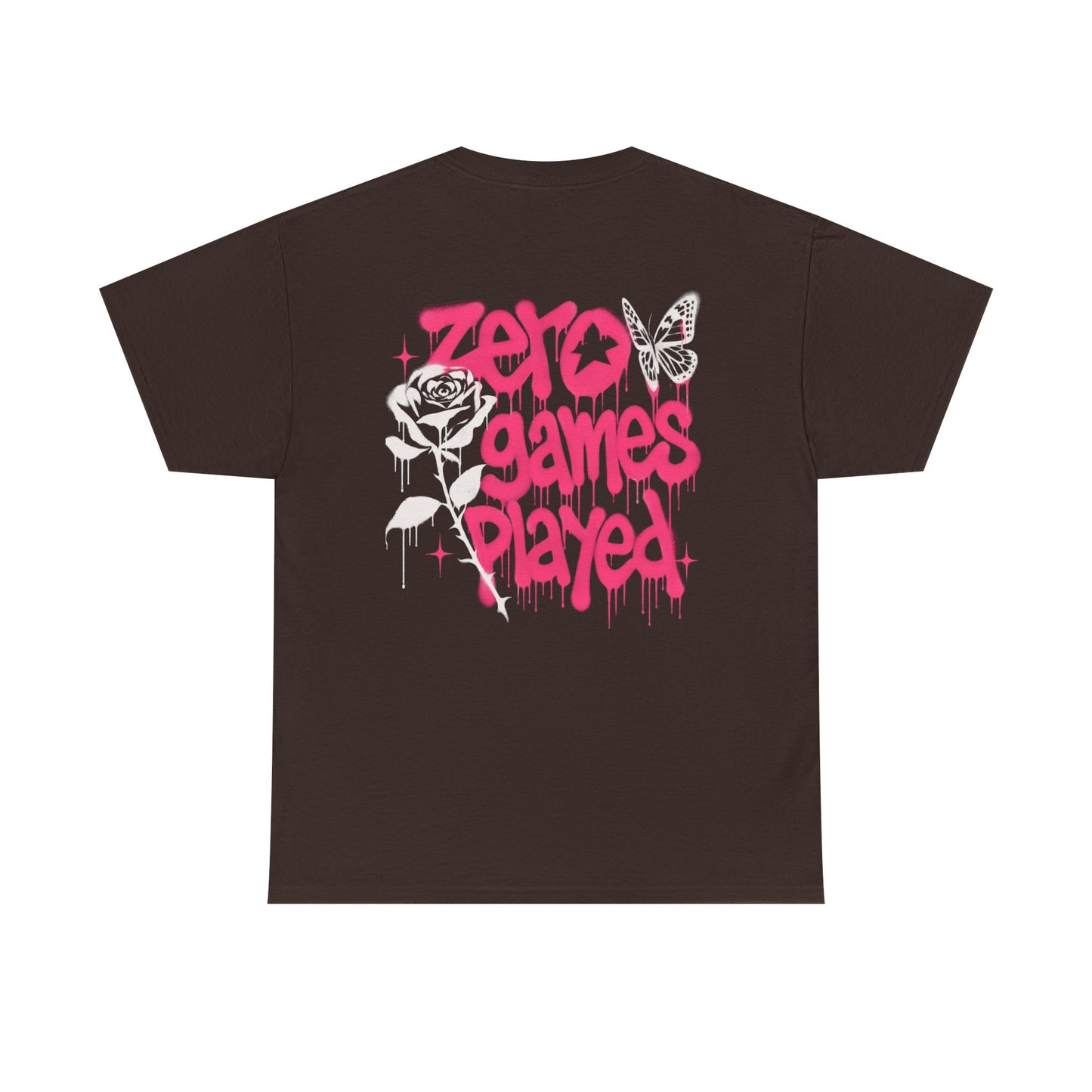 T-Shirt — "Zero Games Played" Pink Graffiti Tee