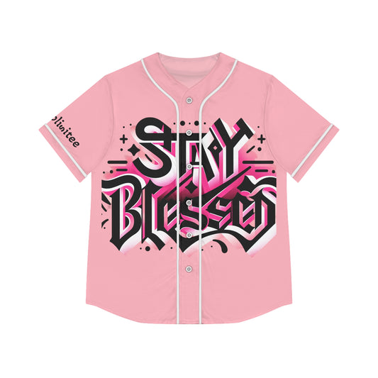 Stay Blessed Women's Baseball Jersey - Praying Hands Design
